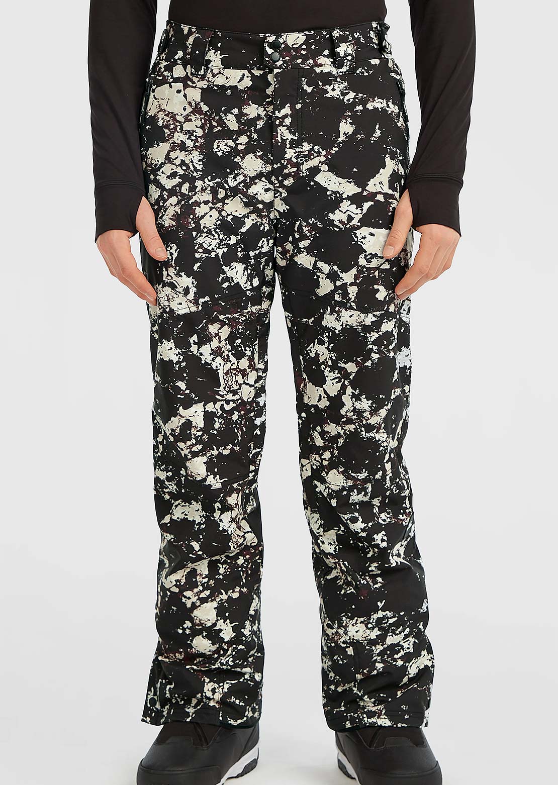 O'Neill Junior FWC Cruz Snow Pants Black/Beige Quarry