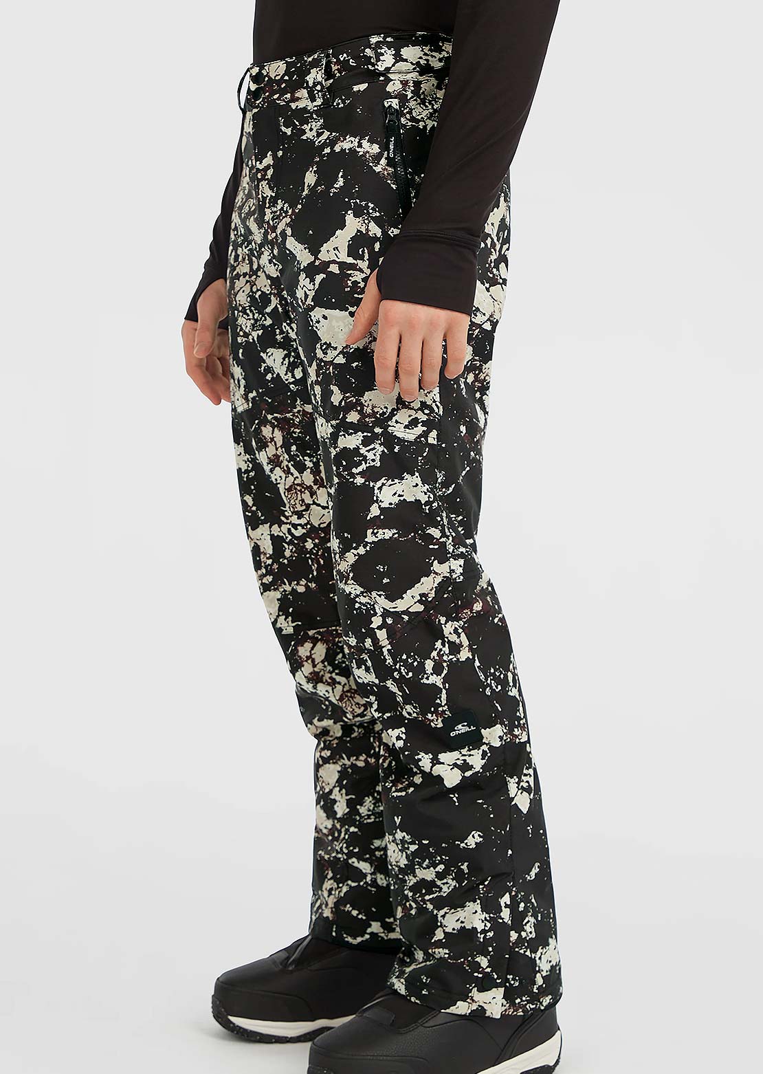 O'Neill Junior FWC Cruz Snow Pants Black/Beige Quarry