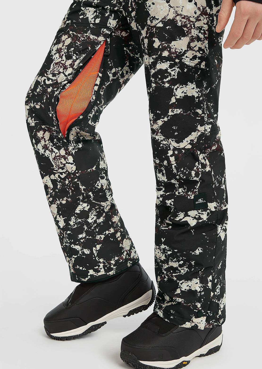 O'Neill Junior FWC Cruz Snow Pants Black/Beige Quarry