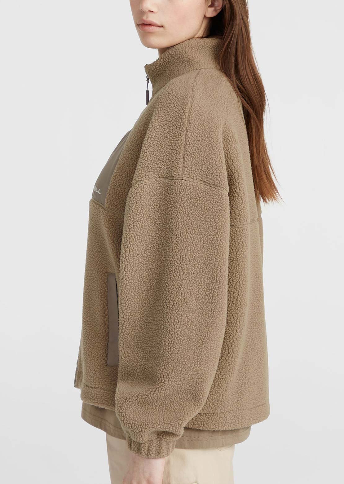 O'Neill Women's Traveller Series High Pile FZ Fleece Jacket Concrete