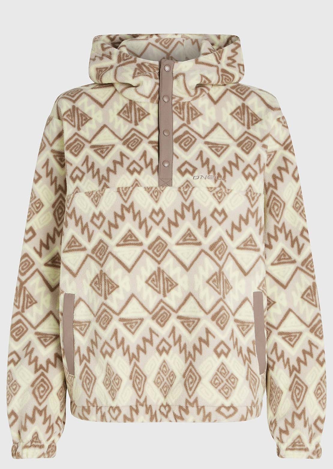 O'Neill Women's Traveller Series Superfleece HZ Hood Grey Retro Ikat