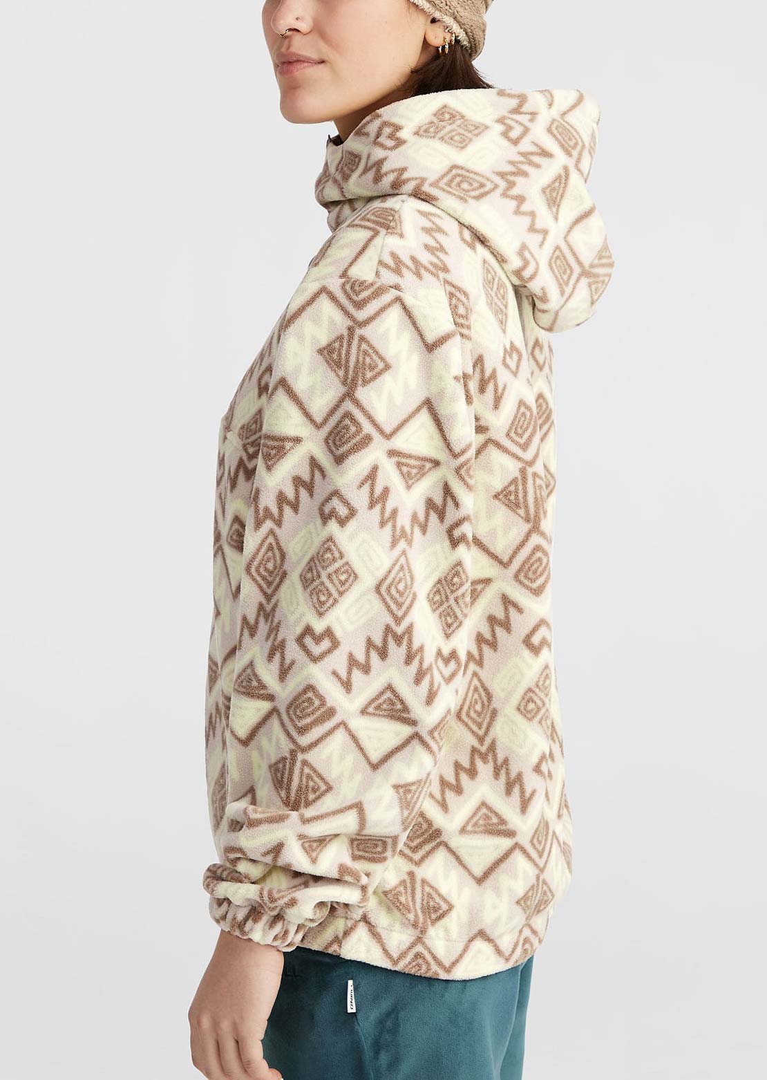 O'Neill Women's Traveller Series Superfleece HZ Hood Grey Retro Ikat