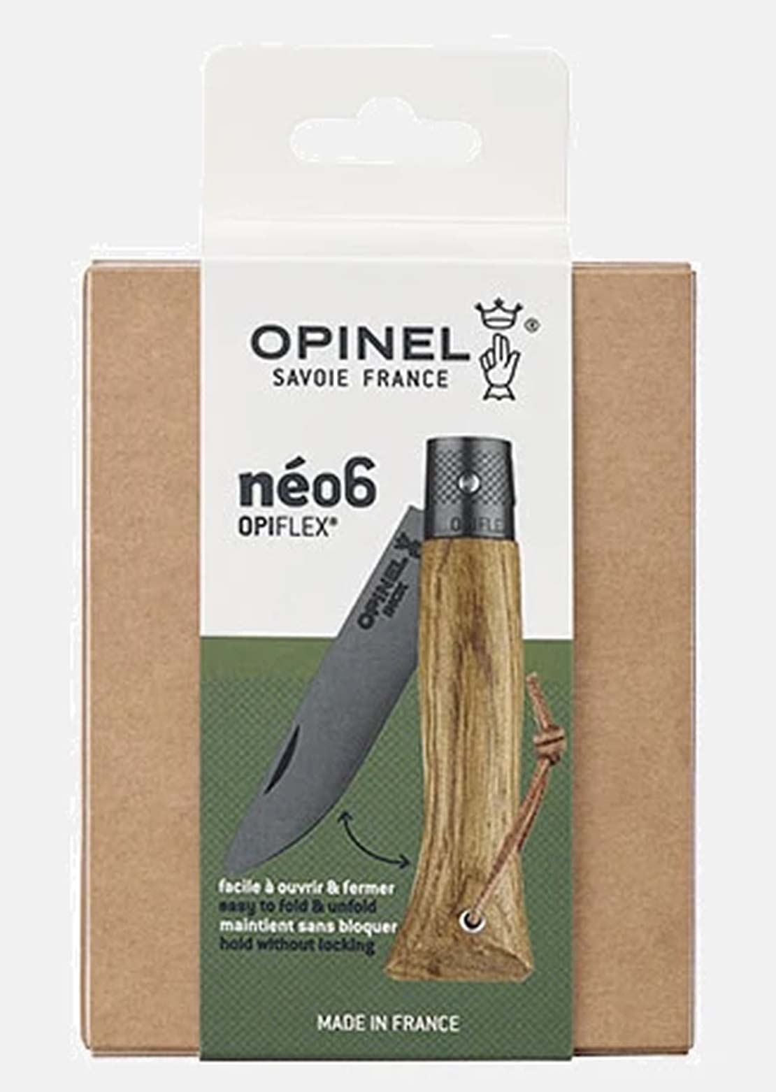 Opinel Nº6 Opiflex Folding Knife Oak Black