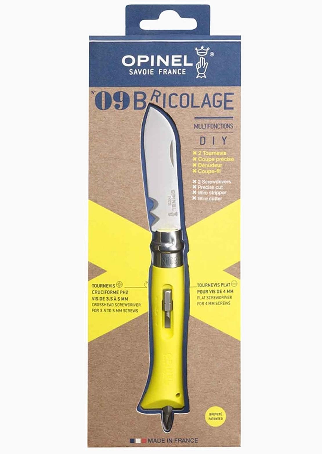 Opinel Tradition Multifunction N°09 DIY Knife Yellow