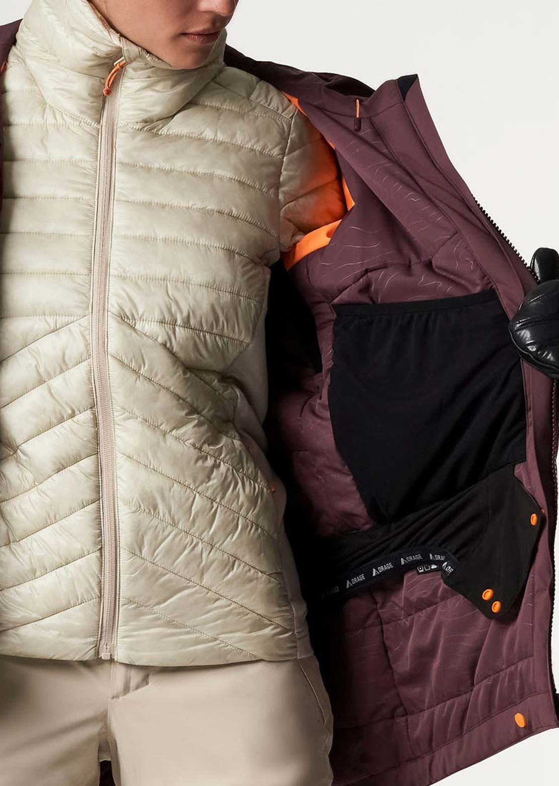 Orage Women's Grace Insulated Jacket Dark Plum