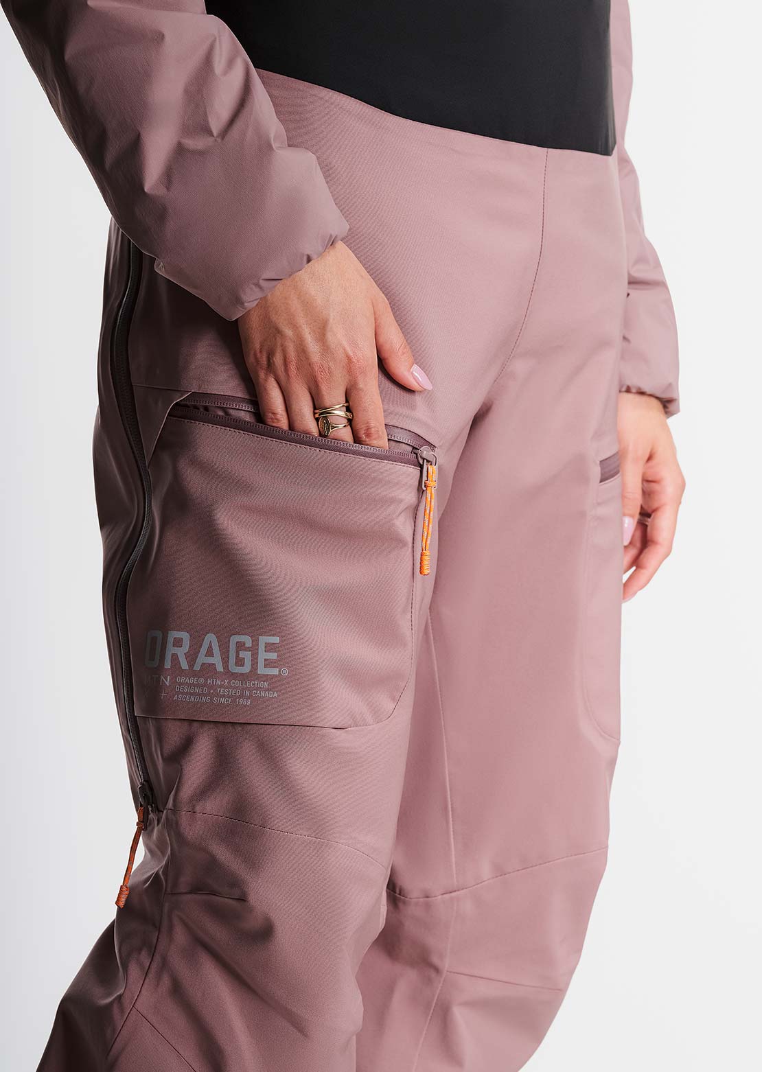 Orage Women's MTN-X Cliff 3L Bib Pants Light Plum