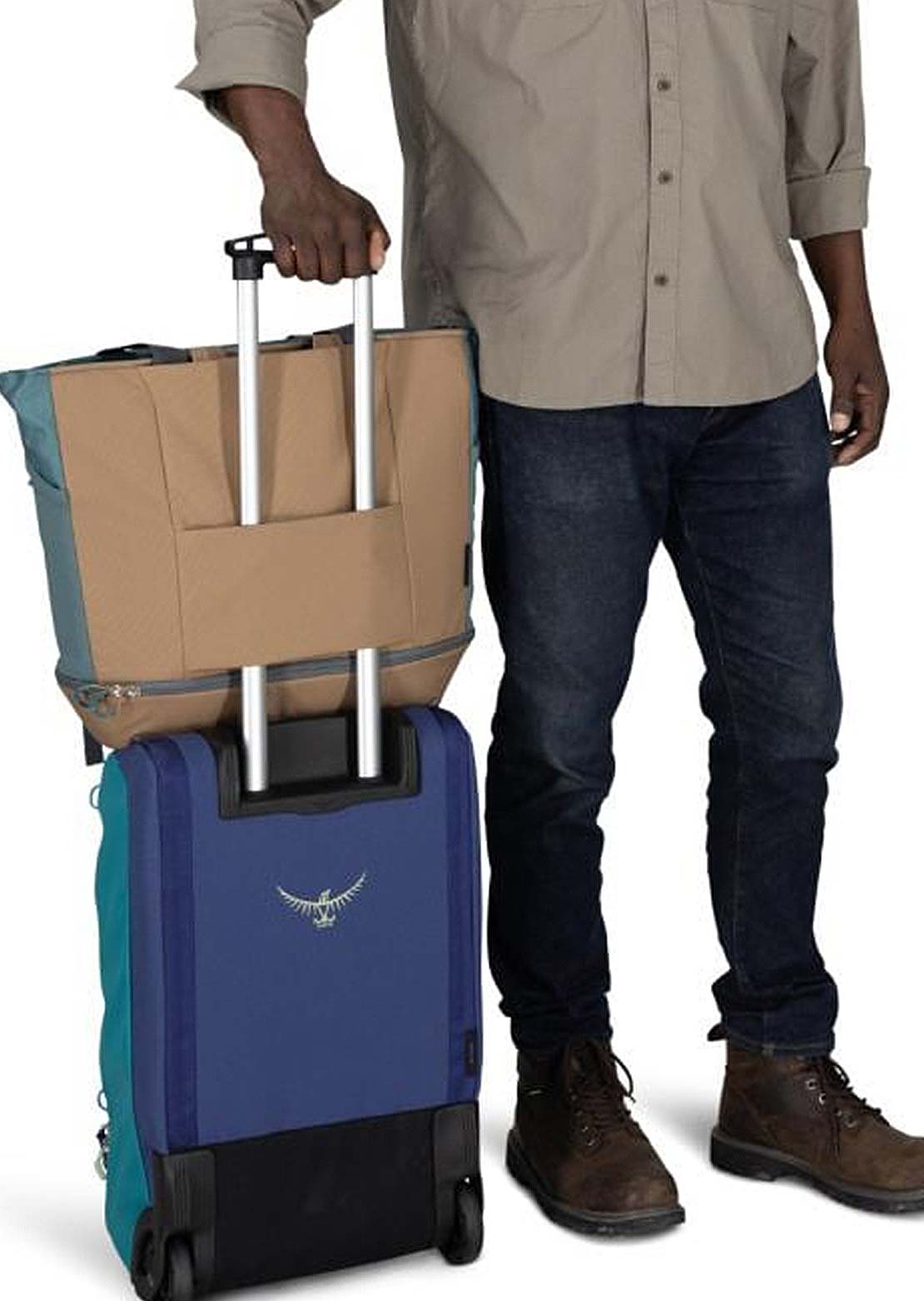 Osprey Daylite Large Tote Bag Soundwave Grey Latte Brown