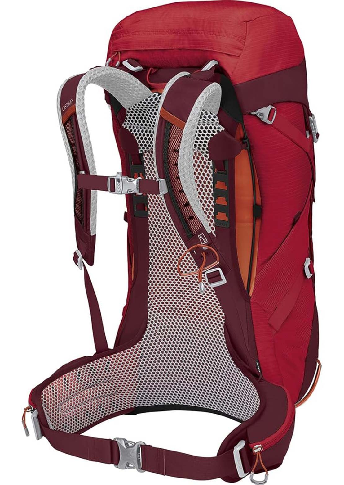 Osprey Men's Stratos 36L Hiking Backpack Poinsettia Red