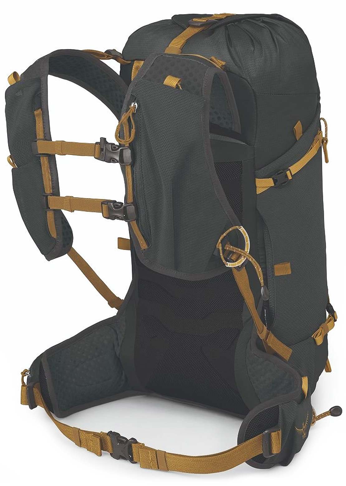 Osprey Men&#39;s Velocity 20 Hiking Backpack Dark Charcoal/Tumbleweed Yellow