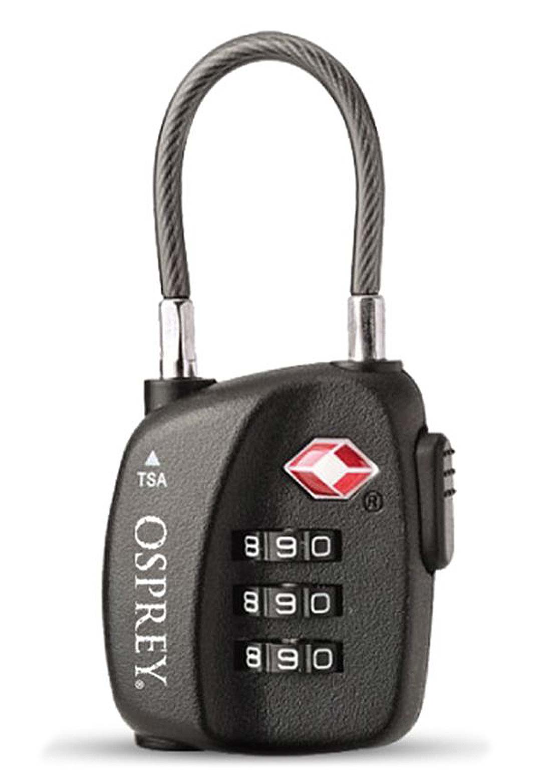 Osprey TSA 3 Dial Cable Lock Black