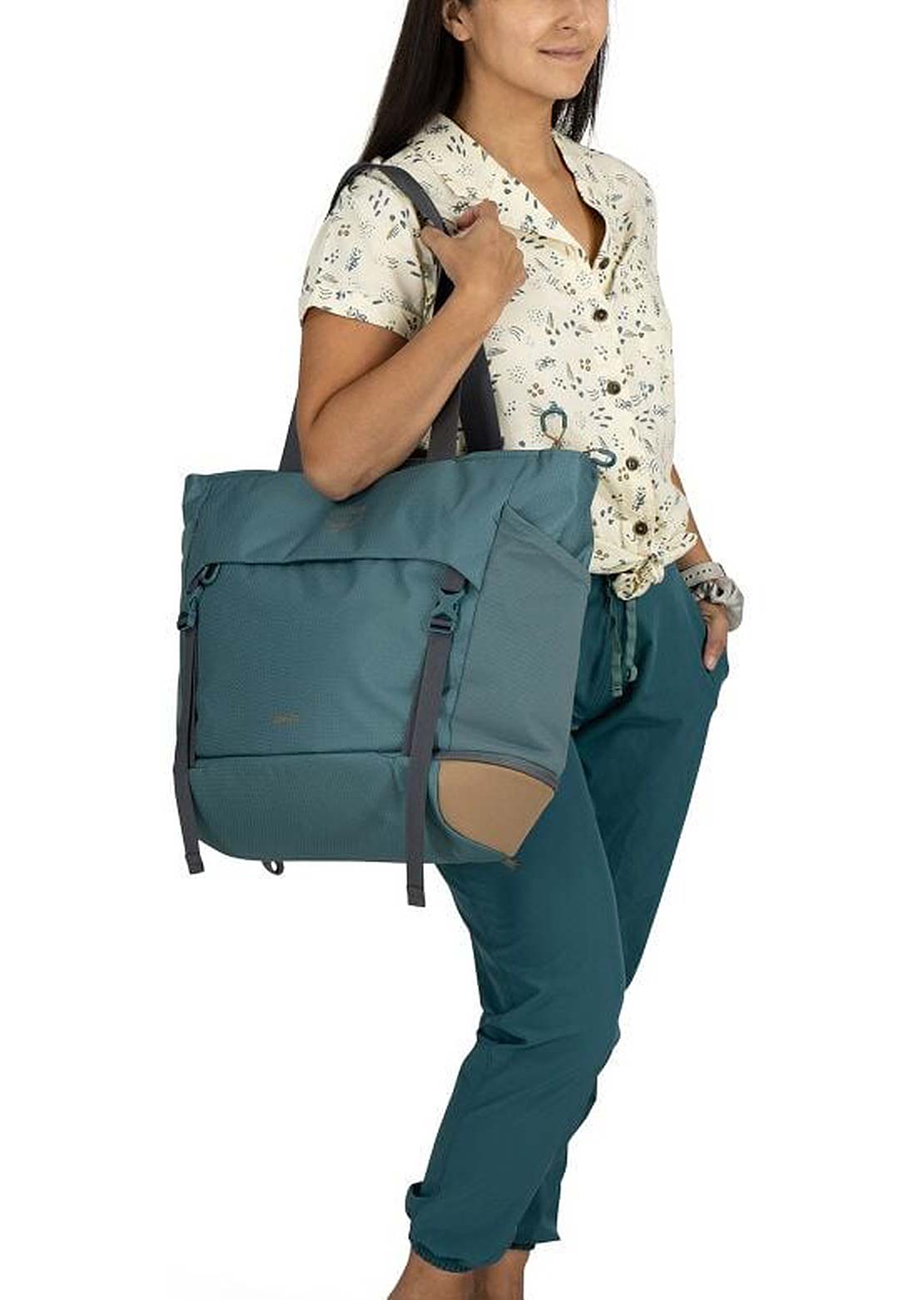 Osprey Unisex Daylite Large Tote Bag Cascade Blue/Latte Brown