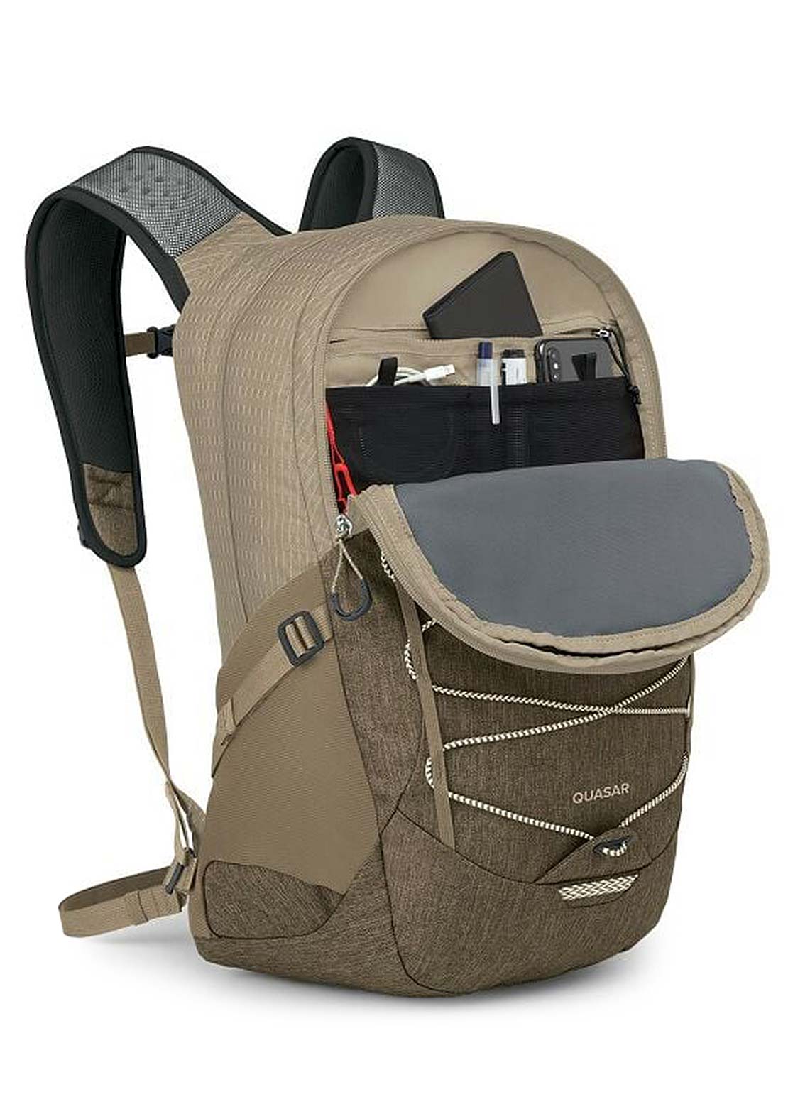 Osprey Unisex Quasar Backpack Alpaca Tan/Latte Brown/Heather