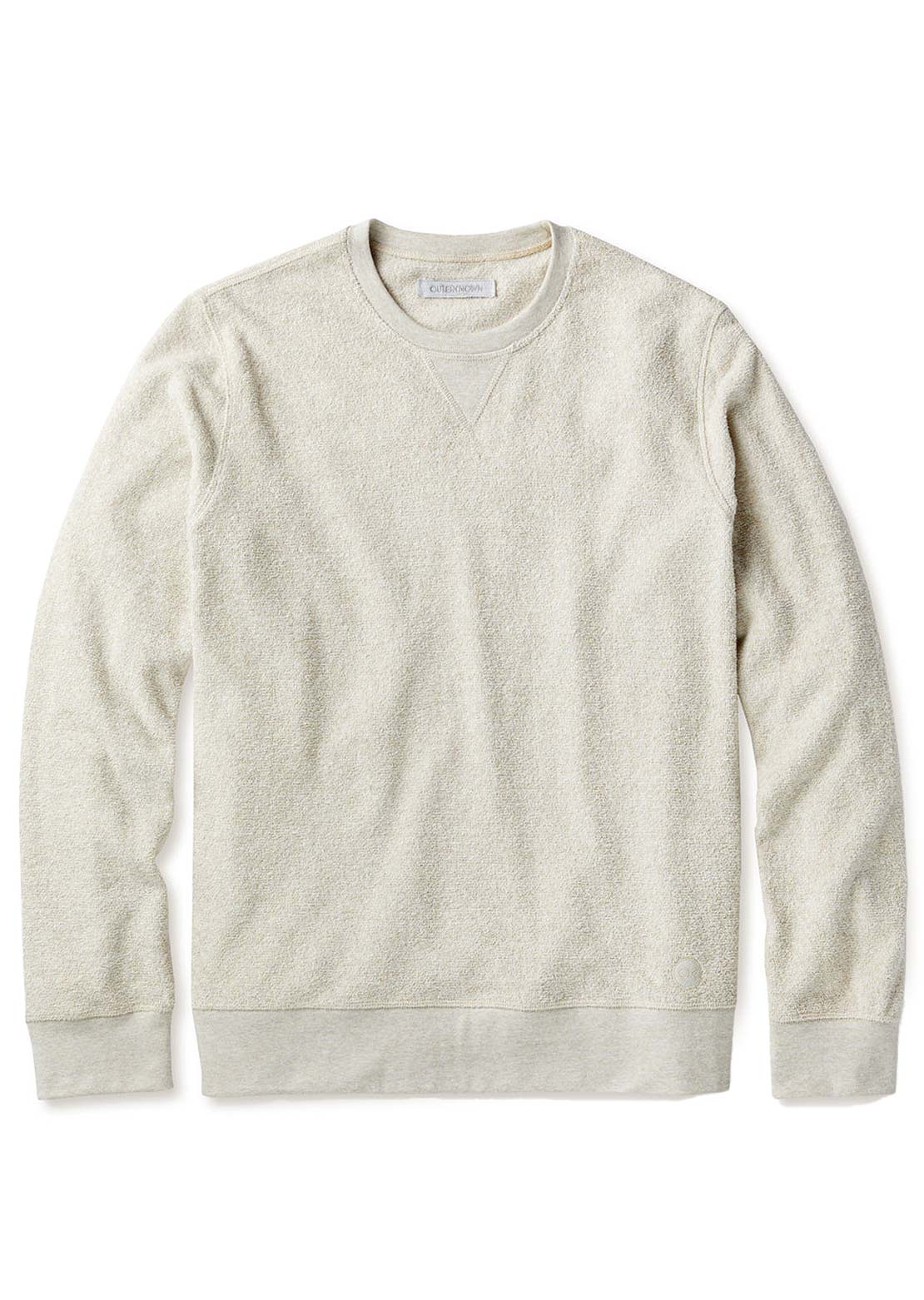 Outerknown Men&#39;s Hightide Crew Longsleeve Oatmeal Heather