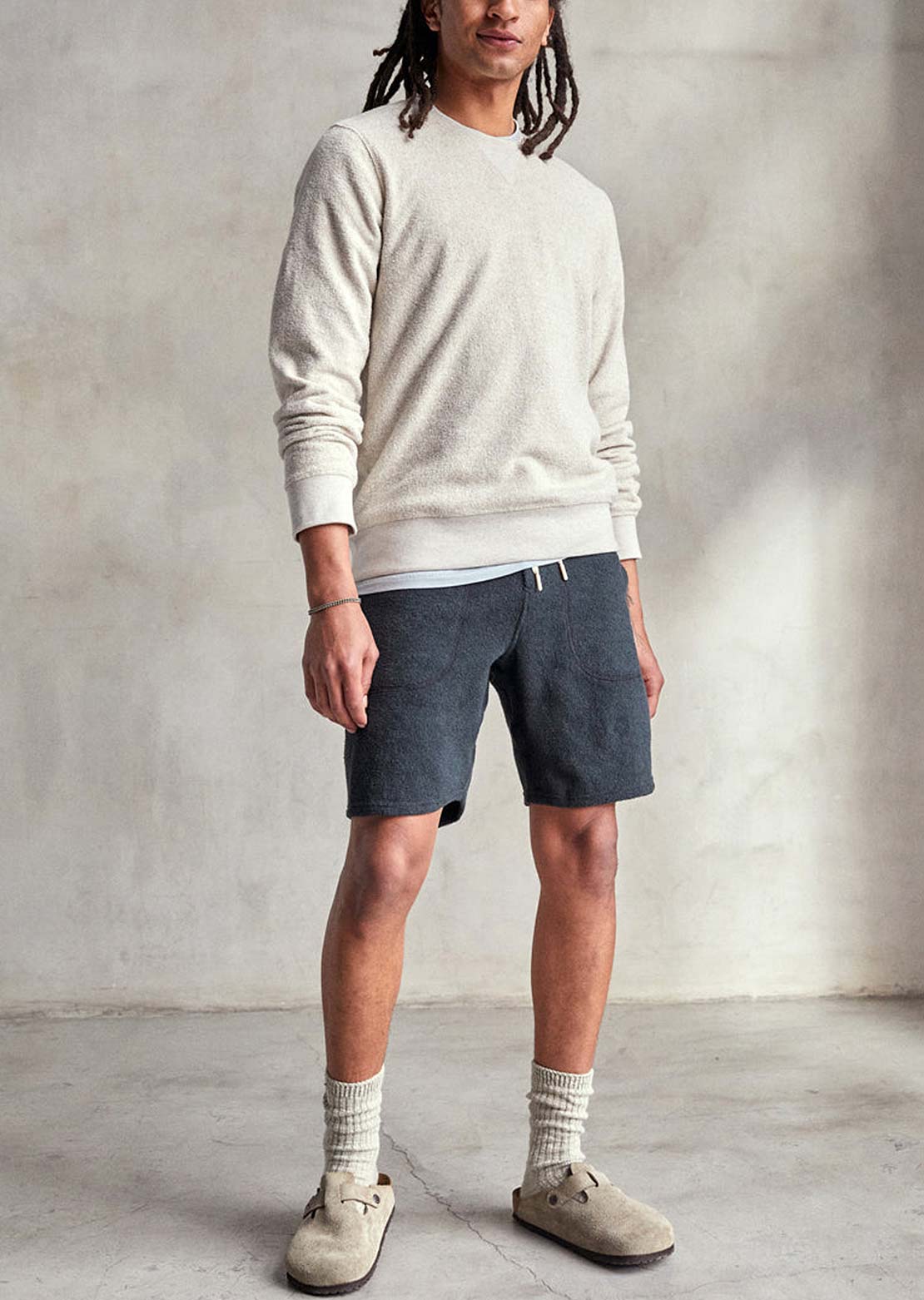 Outerknown Men&#39;s Hightide Crew Longsleeve Oatmeal Heather