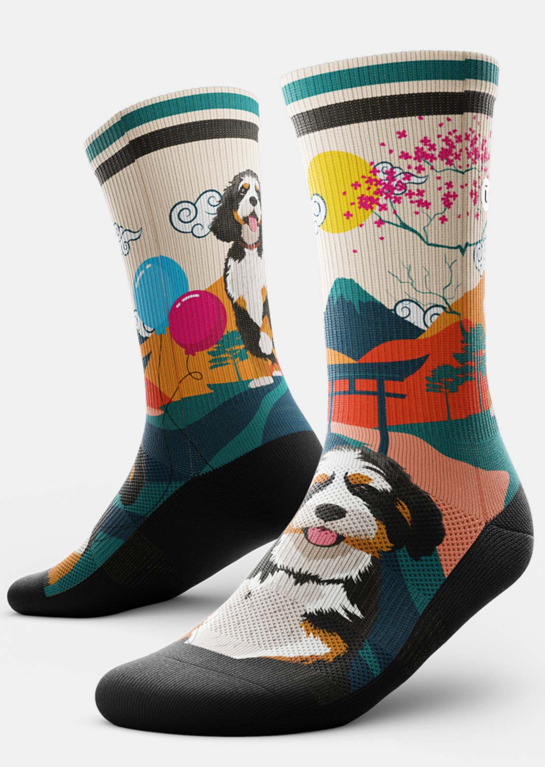 Outway Bernedoodle Crew Socks