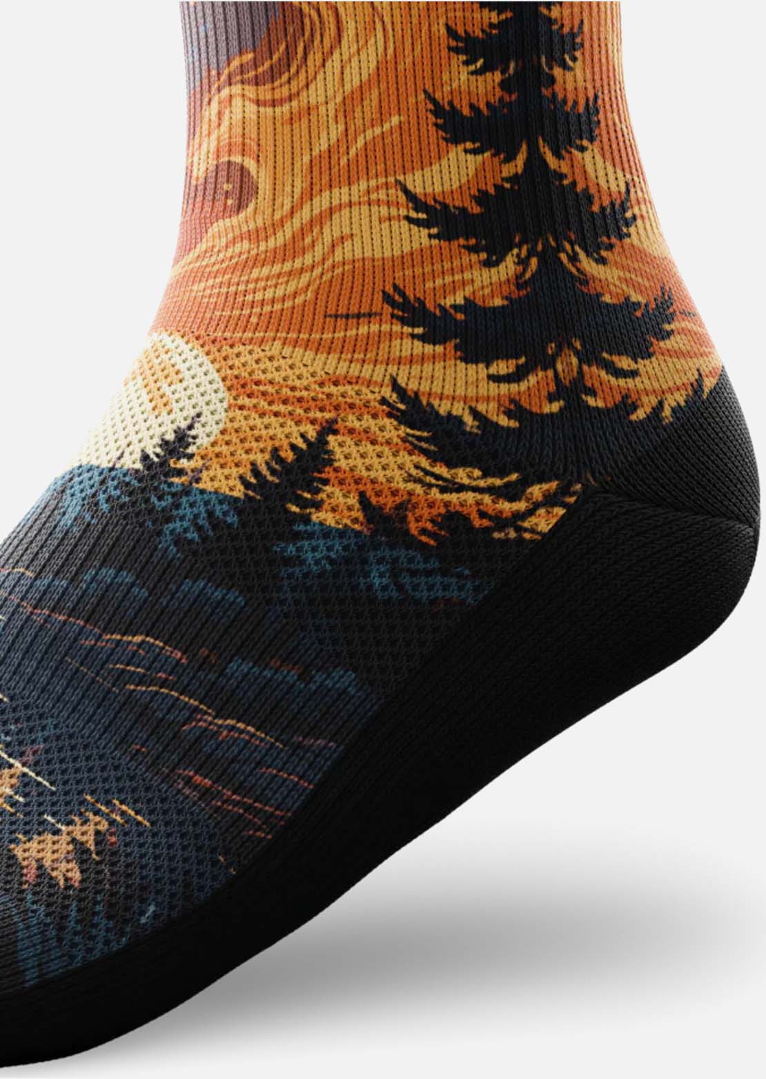 Outway Unisex Fiery Night Crew Socks