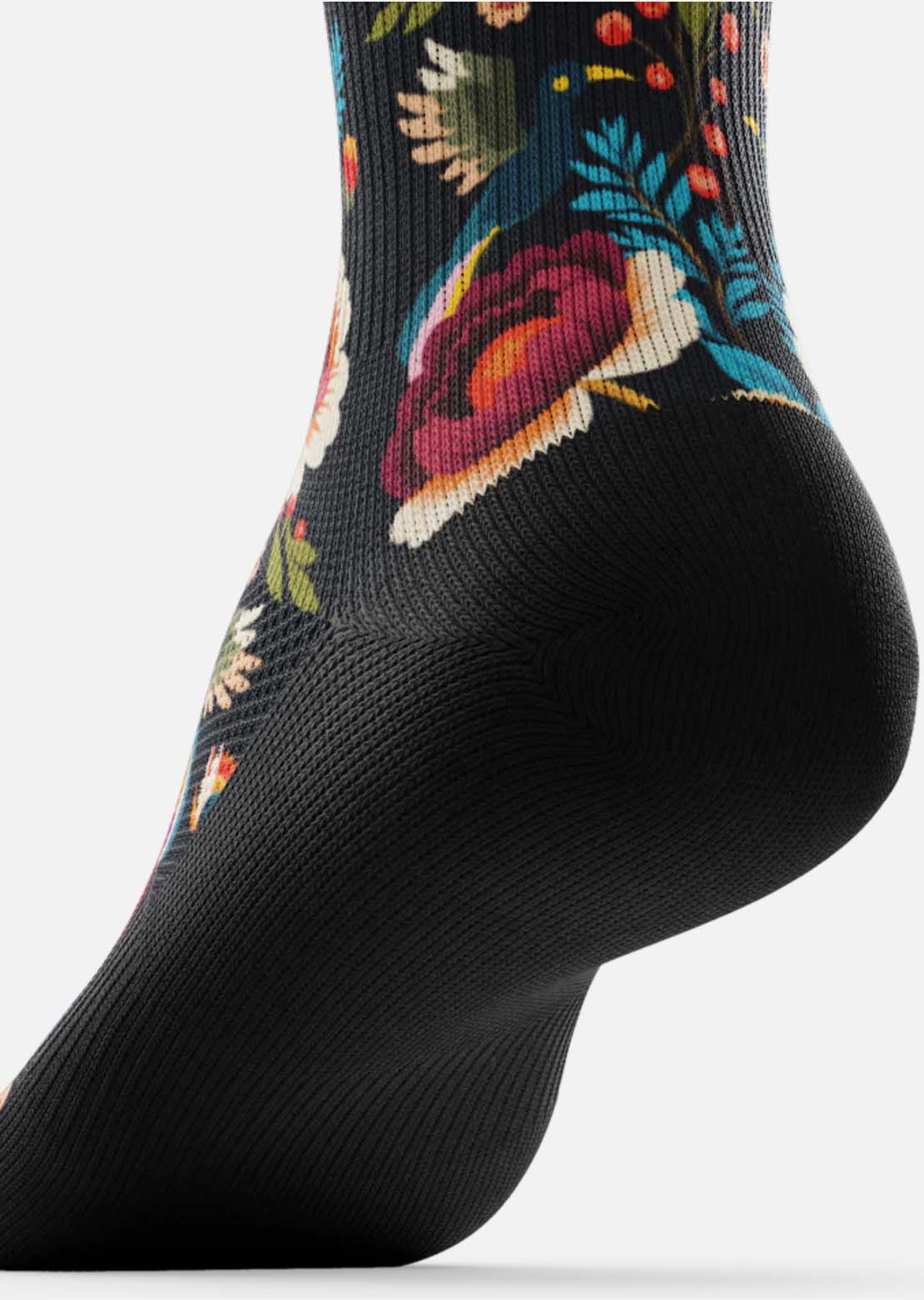 Outway Unisex Midnight Flora Crew Socks
