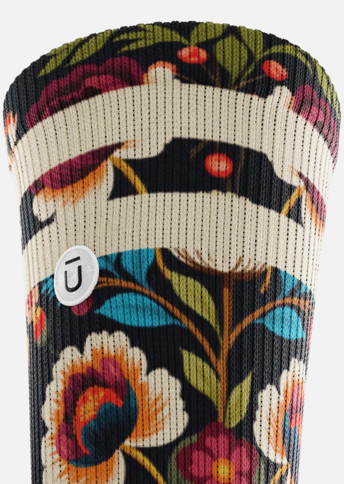Outway Unisex Midnight Flora Crew Socks