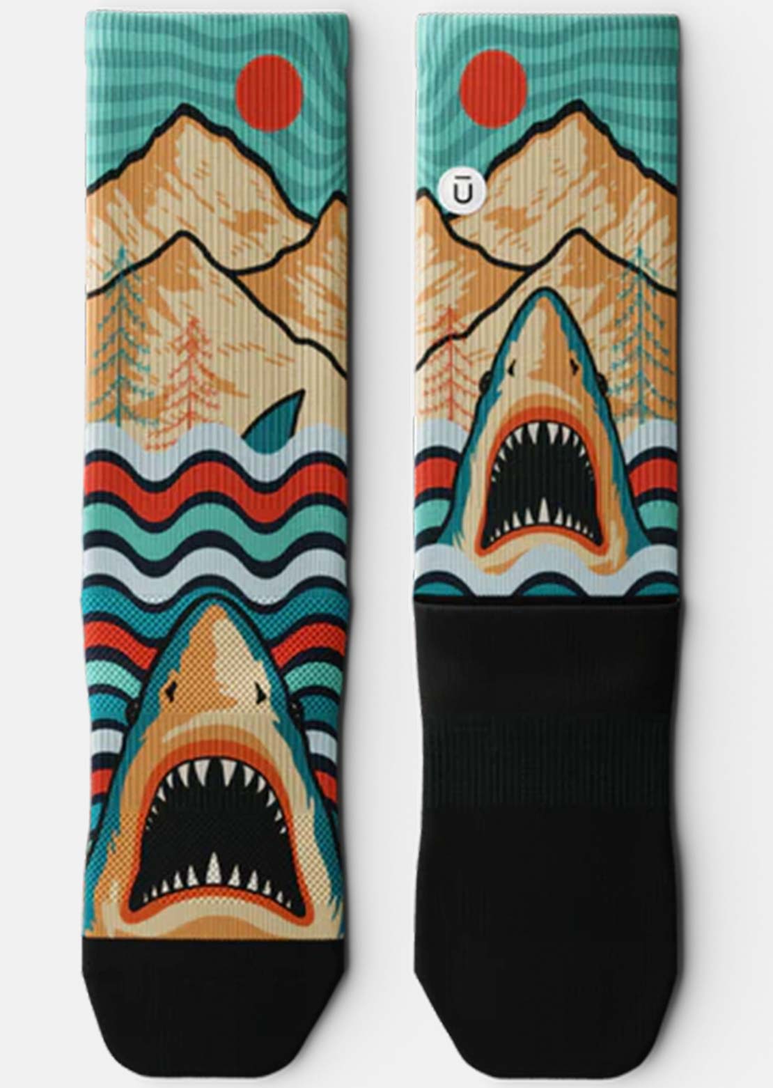 Outway Unisexe Retro Jaws Crew Chaussettes