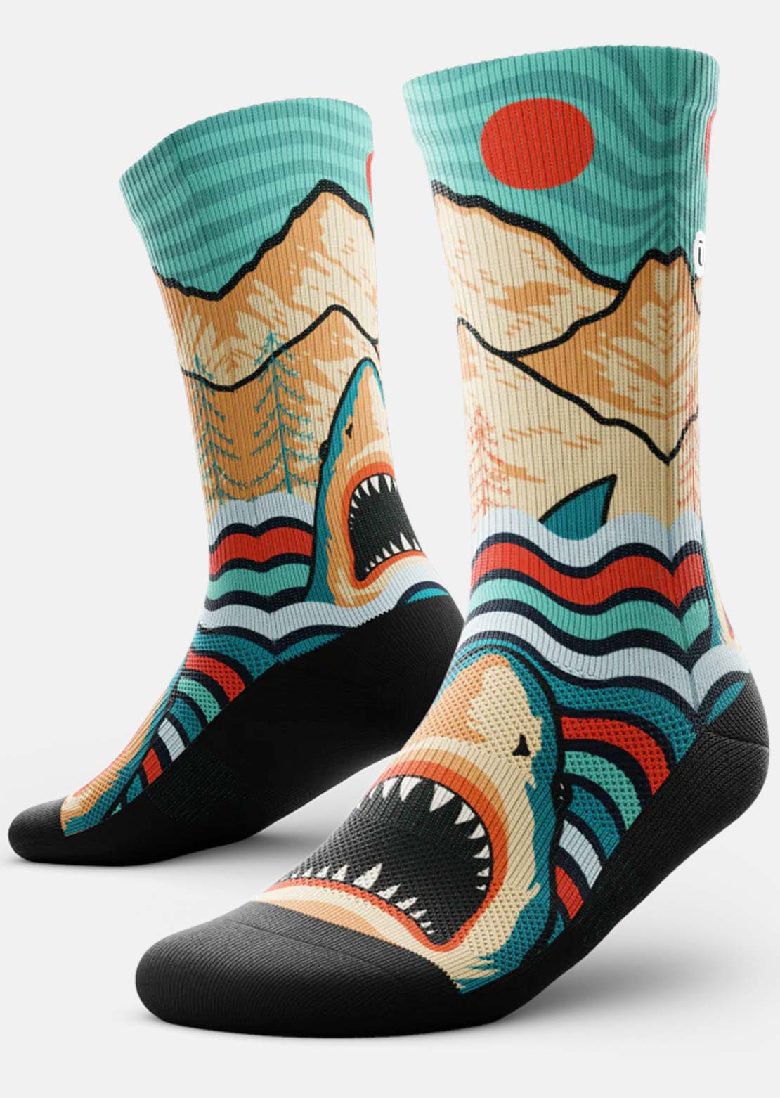 Outway Unisexe Retro Jaws Crew Chaussettes