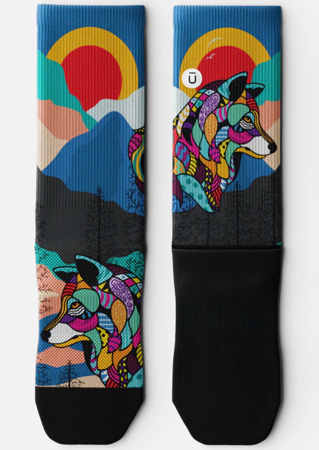 Outway Unisex Wild Grid Crew Socks