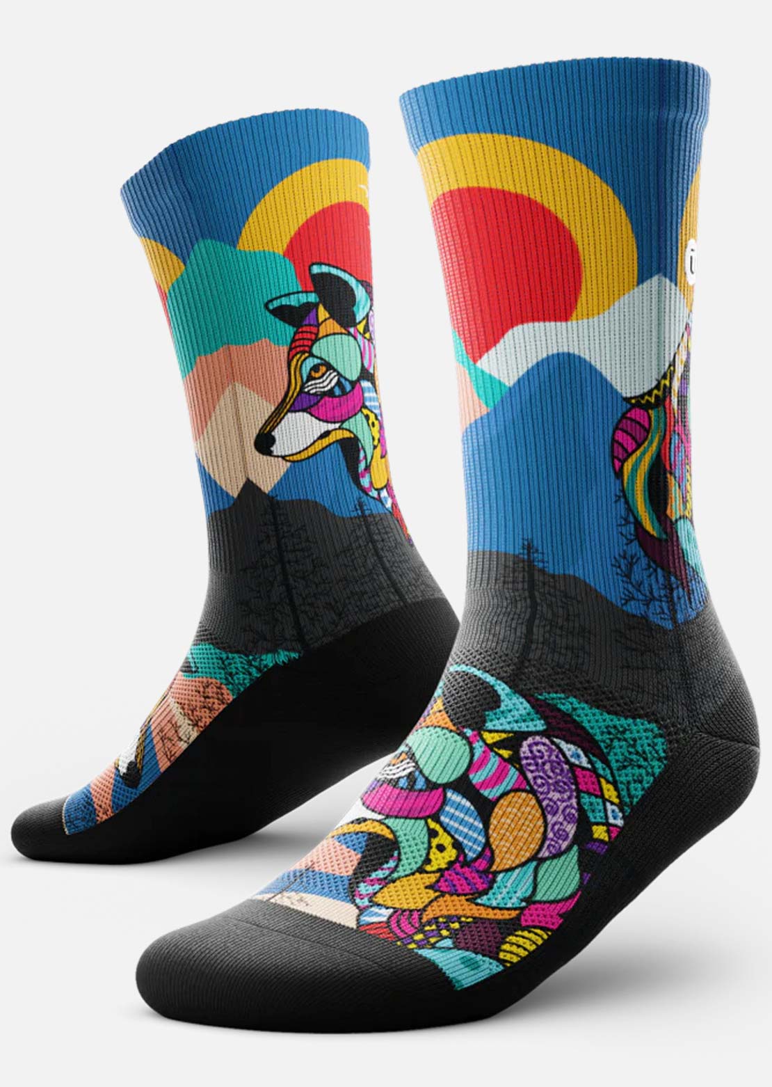 Outway Unisex Wild Grid Crew Socks