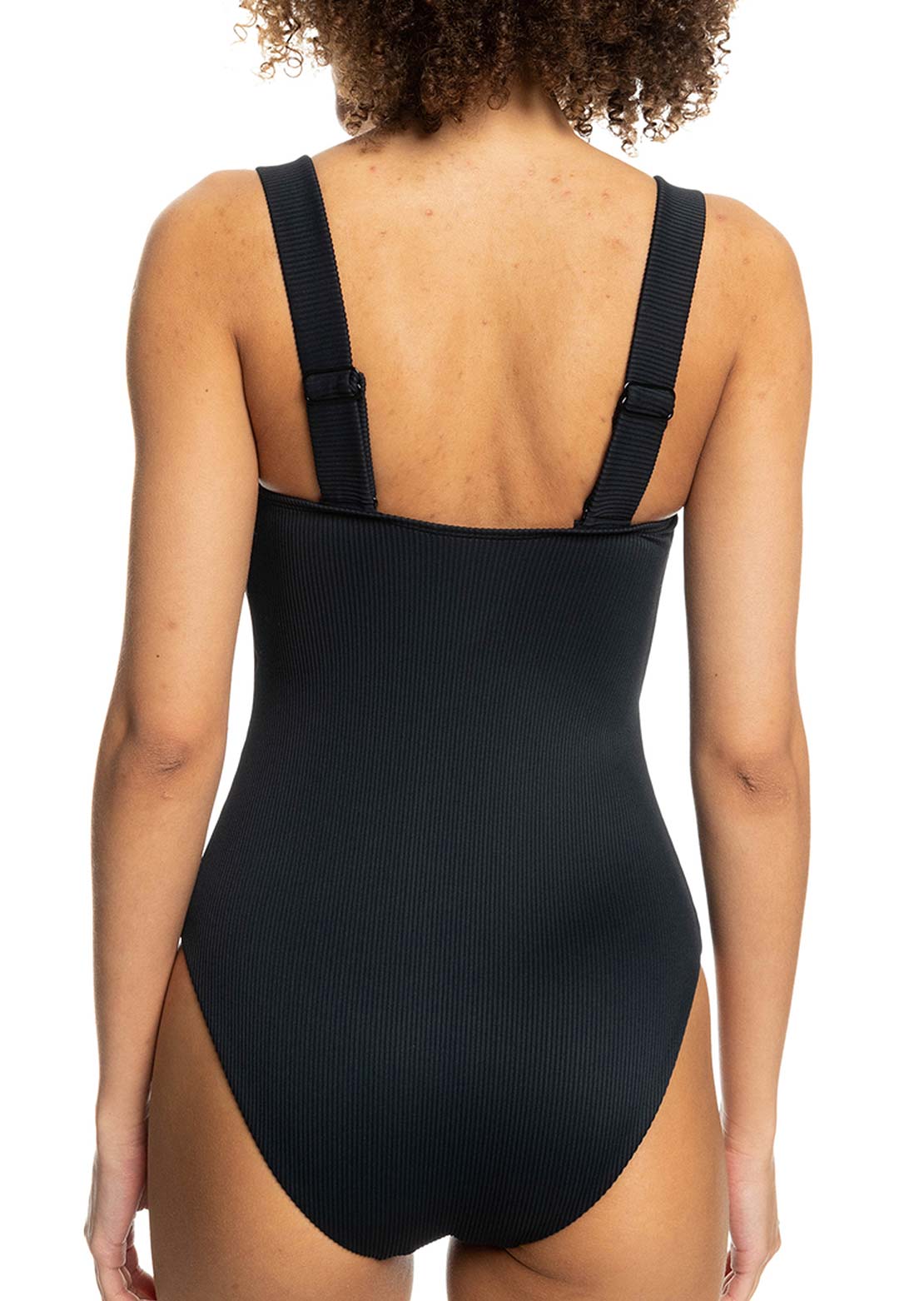 Roxy Women&#39;s Rib Love The Coco V Dcup One Piece Anthracite