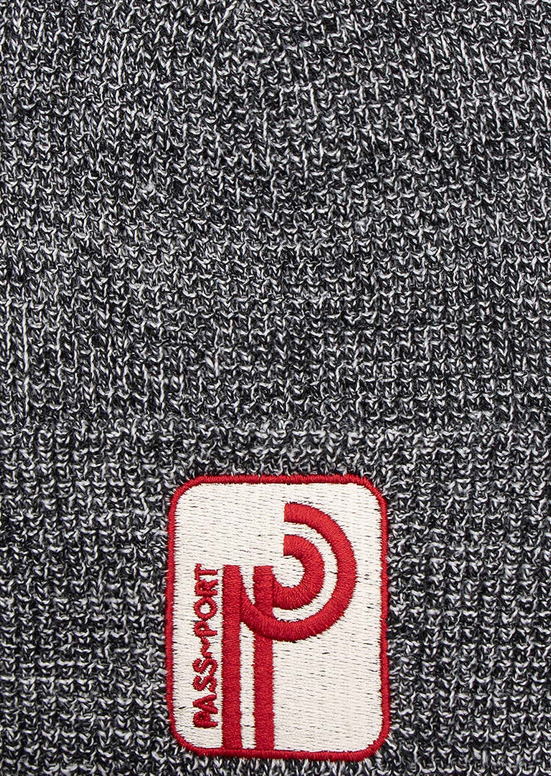 Pass-Port Long Con Waffle Knit Beanie Grey Speckle