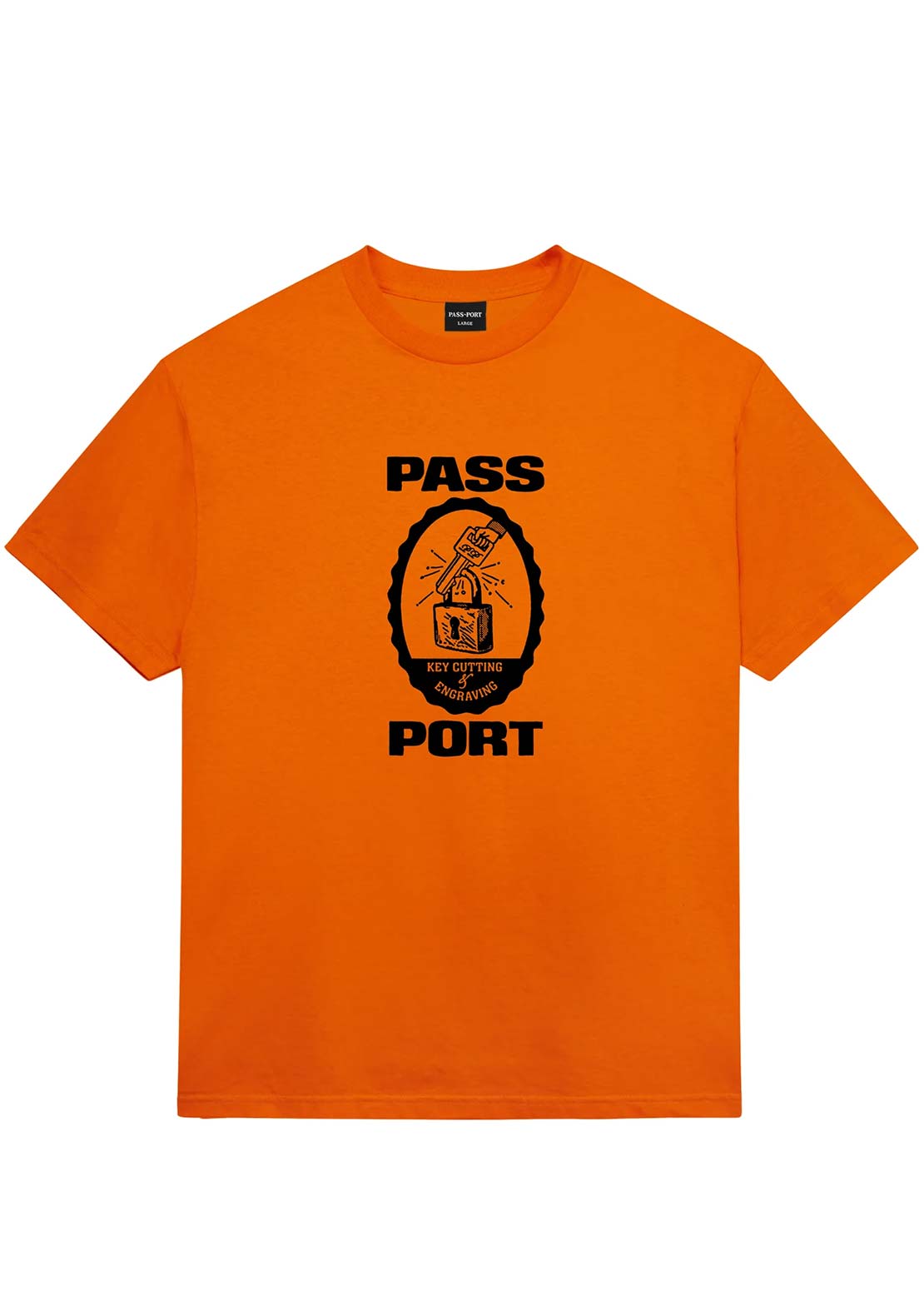 Pass-Port Men's Hercu-locks T-Shirt Safety Orange