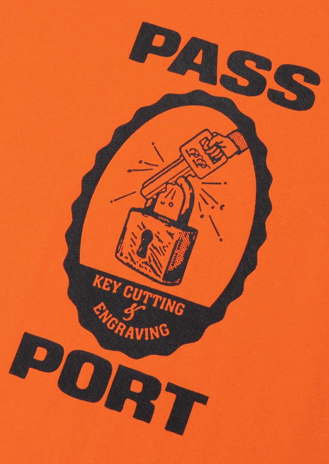 Pass-Port Men's Hercu-locks T-Shirt Safety Orange
