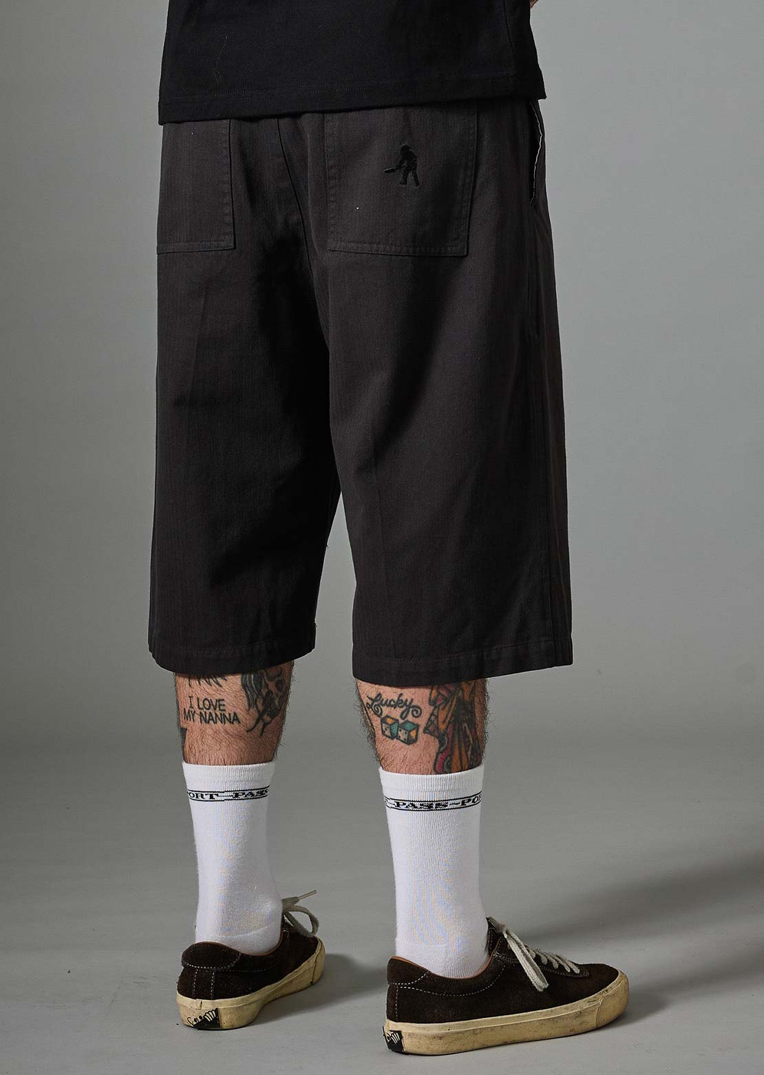 Pass-Port Men's Herringbone Leagues Club Shorts Vintage Black