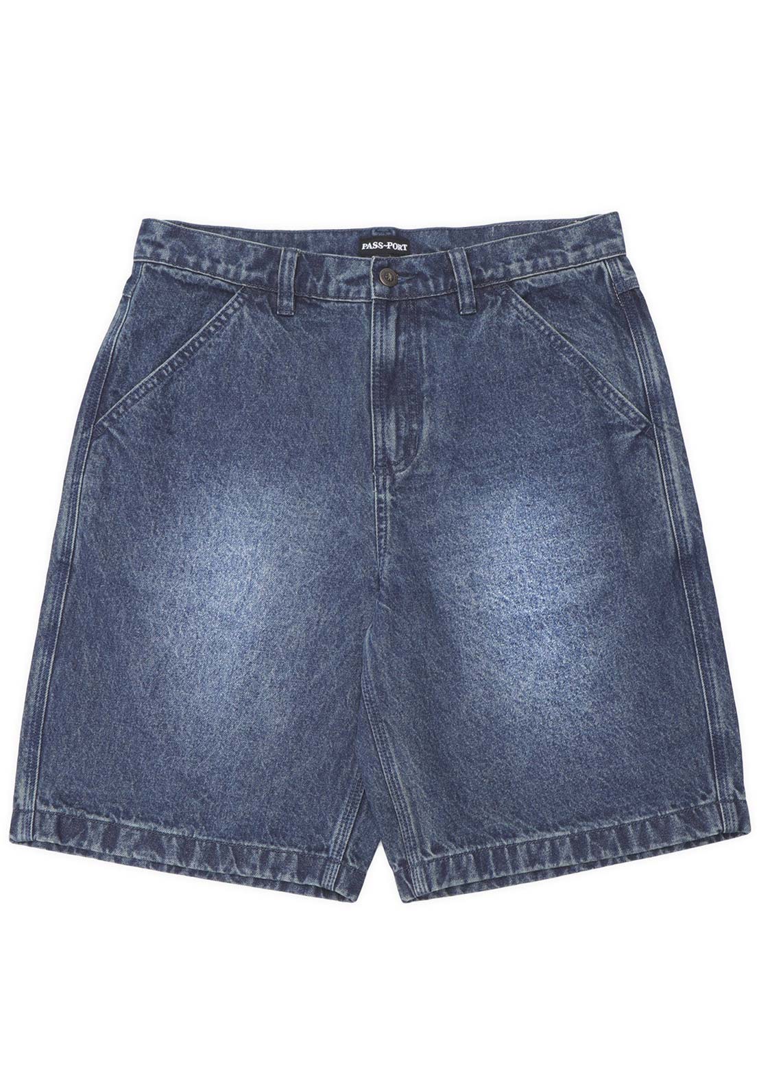 Pass-Port Men's Recycled Denim Workers Club Classic Jean Shorts Washed Dark Indigo