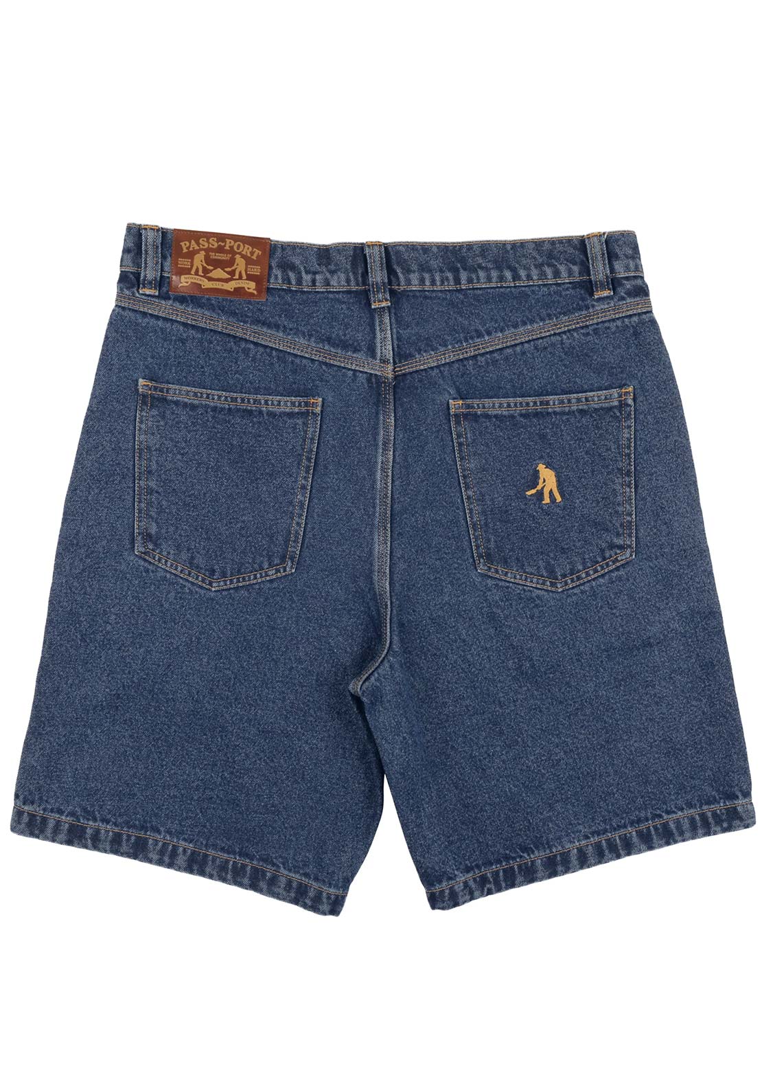 Pass-Port Men's Workers Club Classic Jean Shorts Washed Dark Indigo