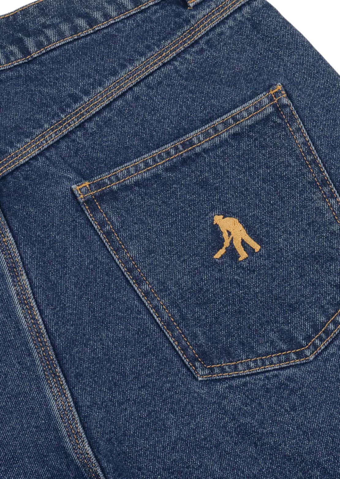 Pass-Port Men's Workers Club Classic Jean Shorts Washed Dark Indigo