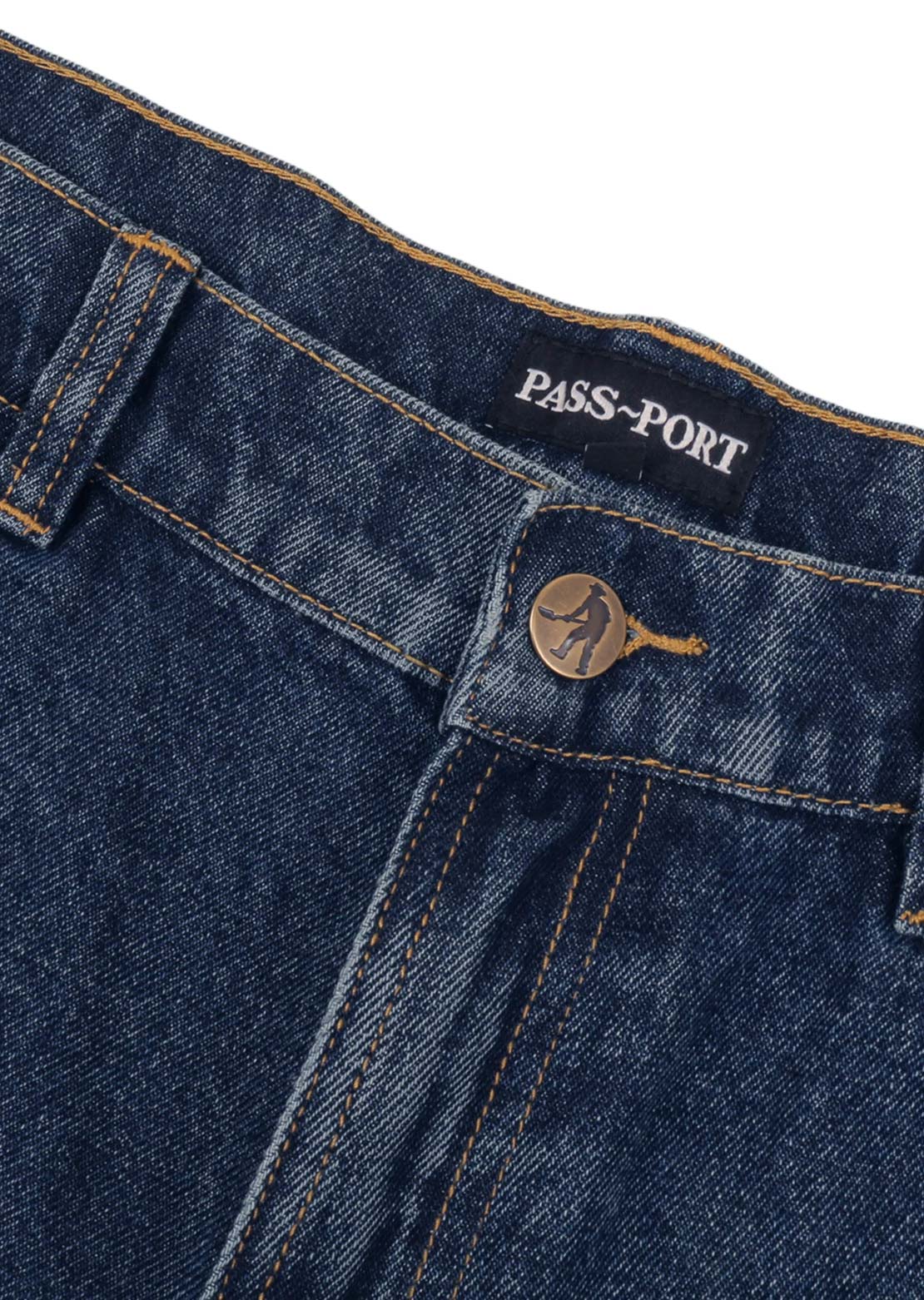 Pass-Port Men's Workers Club Classic Jean Shorts Washed Dark Indigo