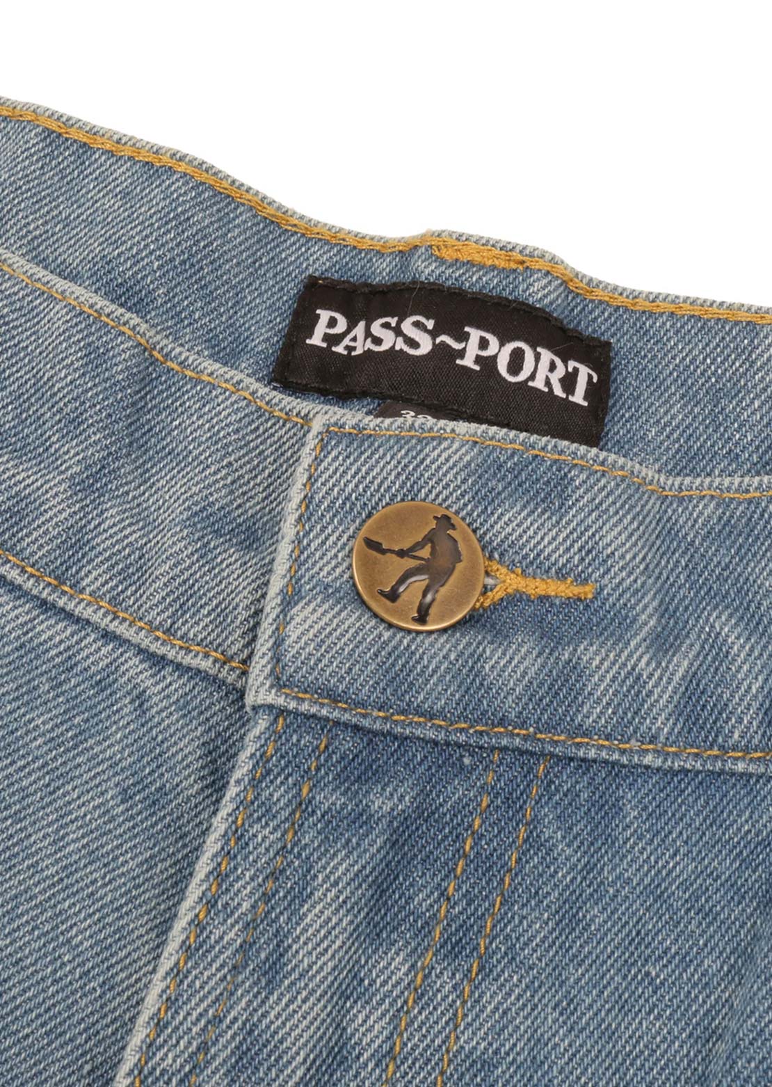 Pass-Port Men's Workers Club Classic Jean Shorts Washed Light Indigo