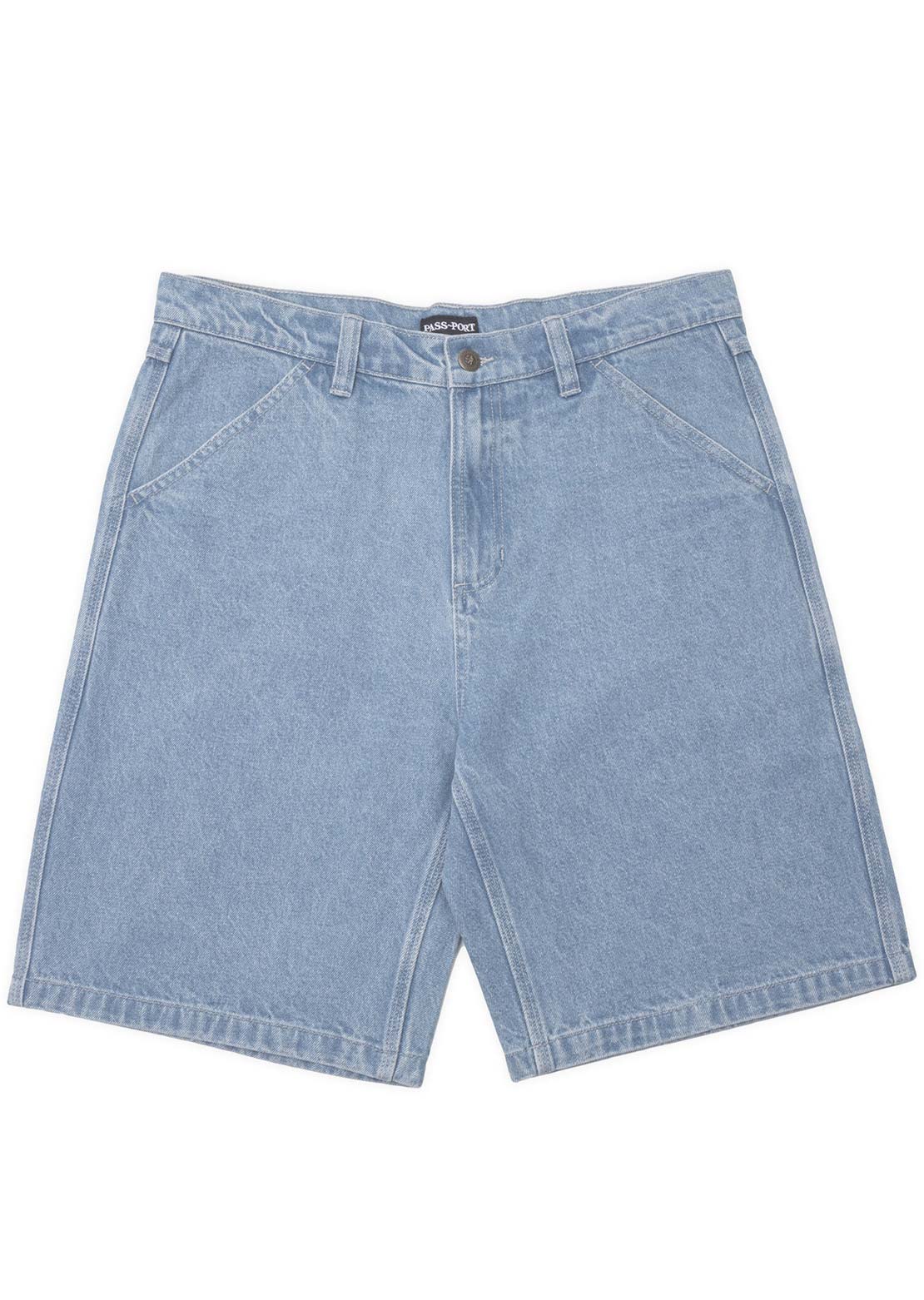 Pass-Port Men's Workers Club Classic Jean Shorts Washed Light Indigo