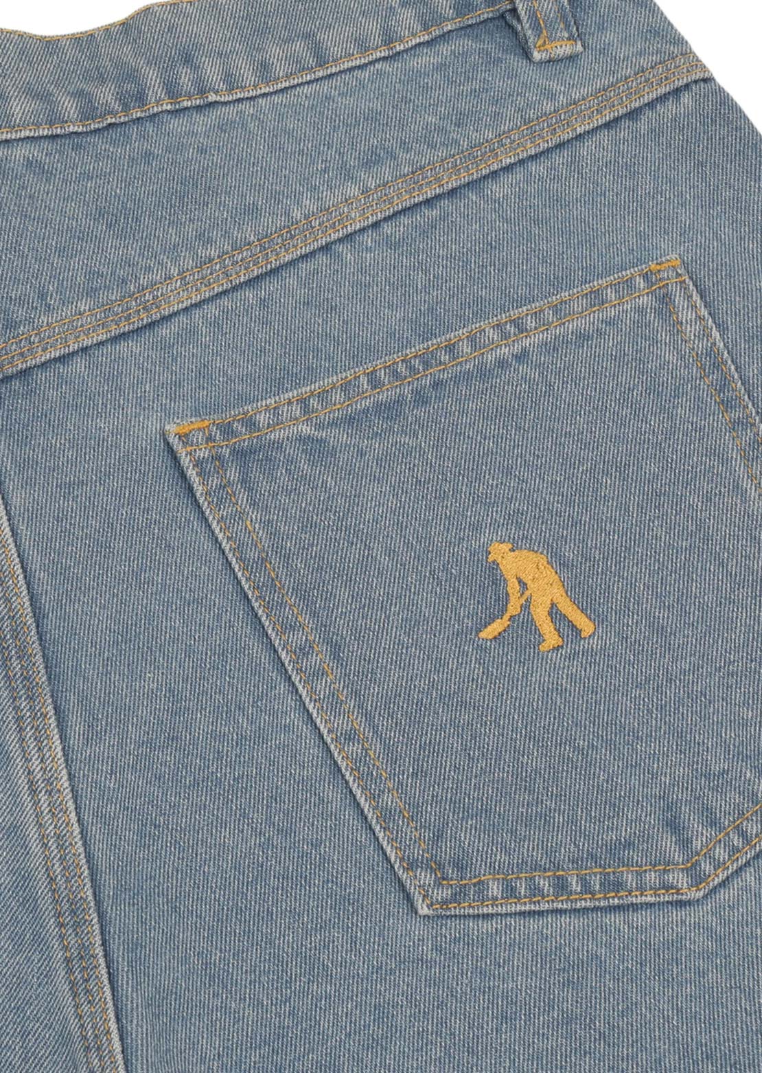Pass-Port Men's Workers Club Classic Jean Shorts Washed Light Indigo