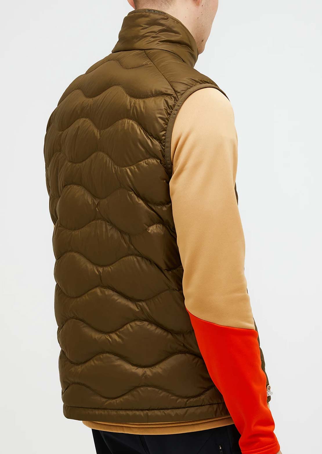 Peak Performance Men's Helium Utility Down Vest Meadow Moss/Shard Sierra Sand