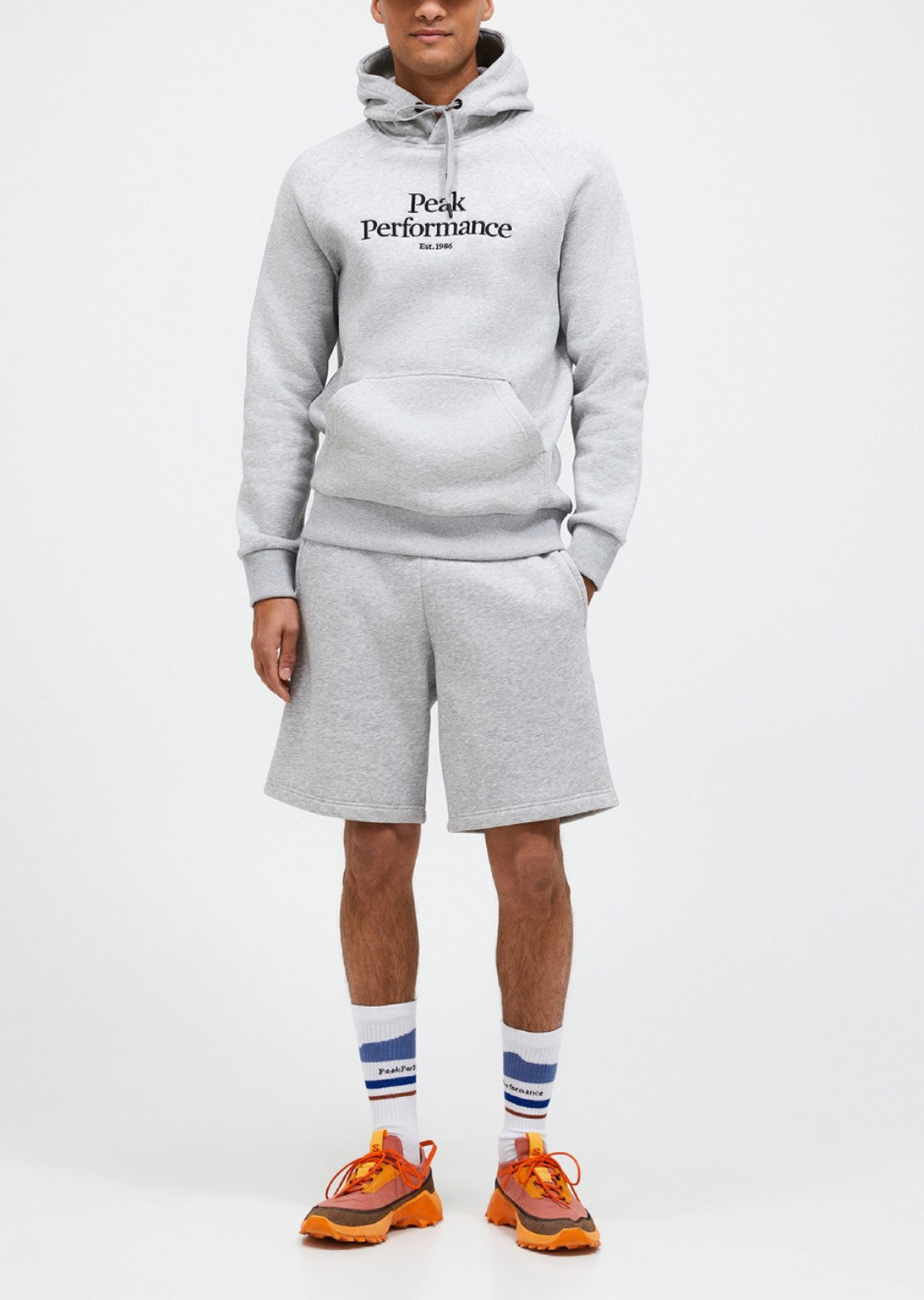 Peak Performance Men's Original Hood Med Grey Melange/Black