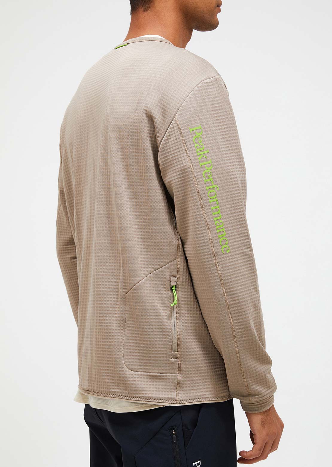 Peak Performance Men's Trail Polartec Crew Long Sleeve Avid Beige