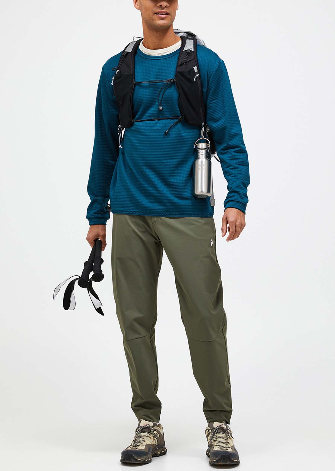 Peak Performance Men's Trail Polartec Crew Long Sleeve Infinity Teel