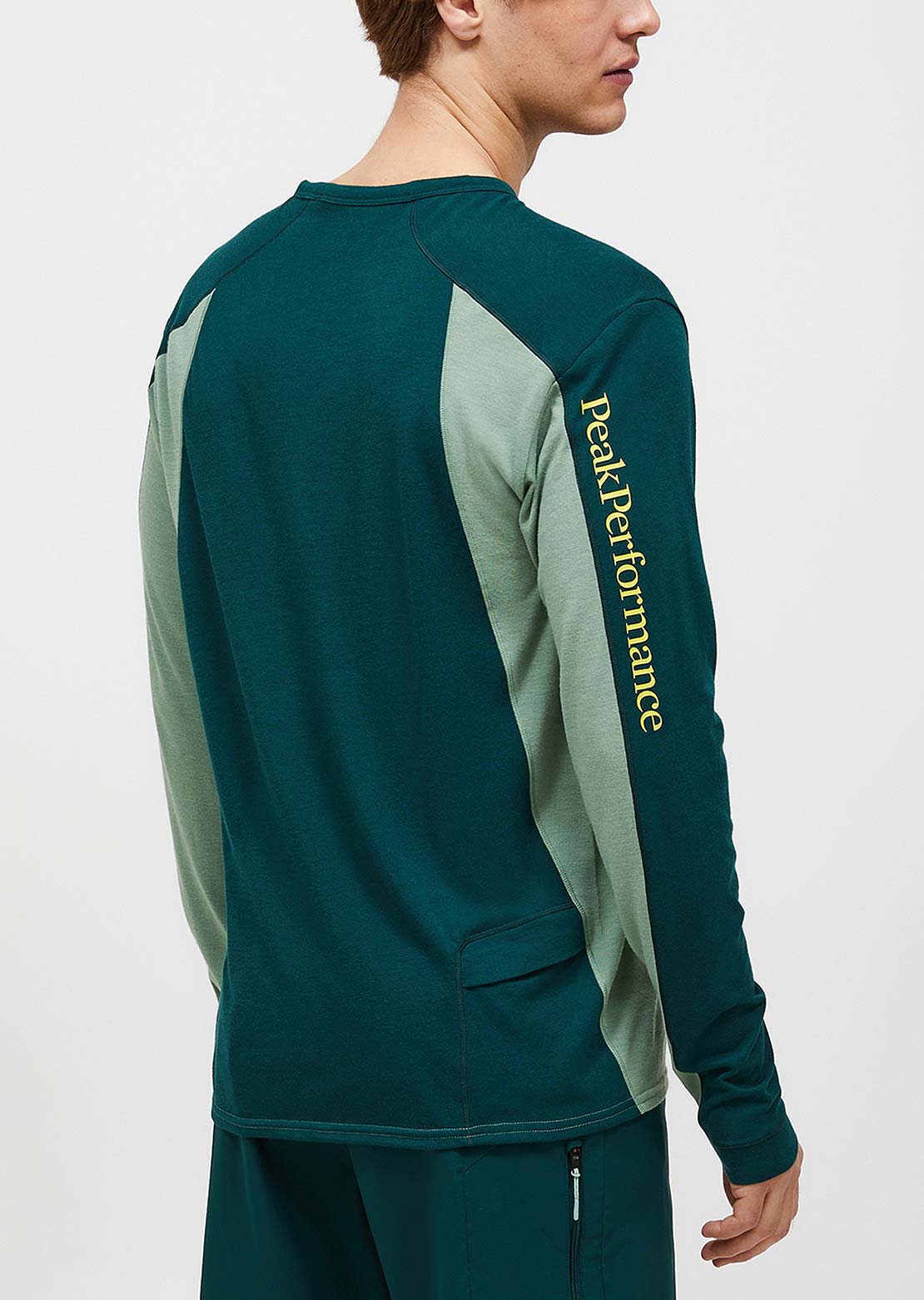 Peak Performance Men's Trail Wool-Blend Long Sleeve Ponderosa Green/Green Valley