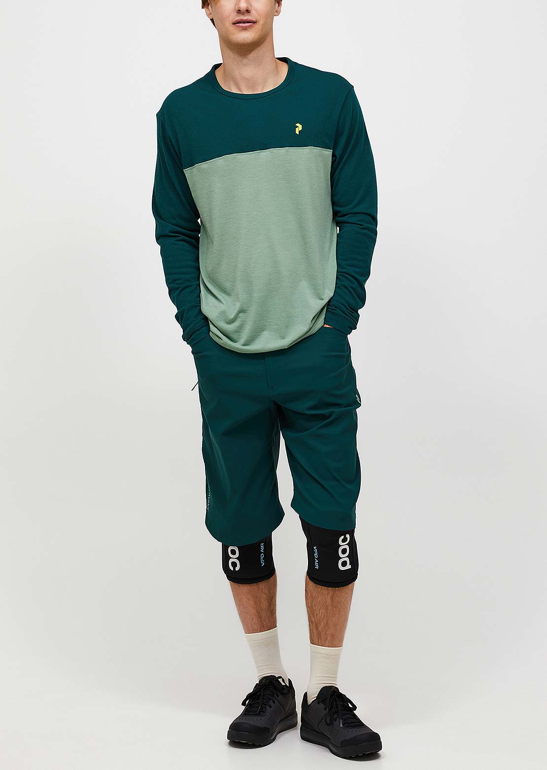 Peak Performance Men's Trail Wool-Blend Long Sleeve Ponderosa Green/Green Valley
