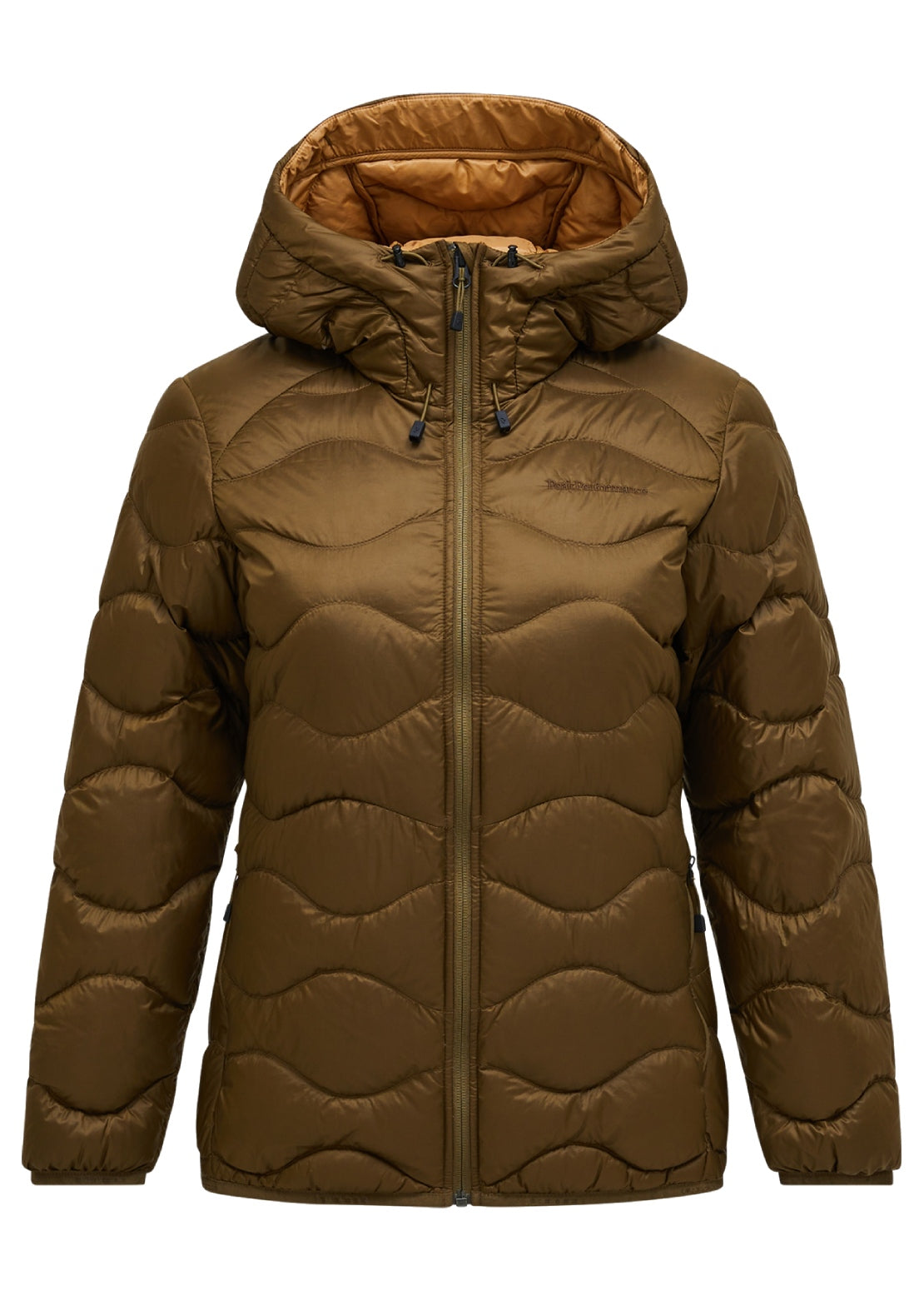 Peak Performance Women's Helium Down Hood Jacket Meadow Moss/Sierra Sand