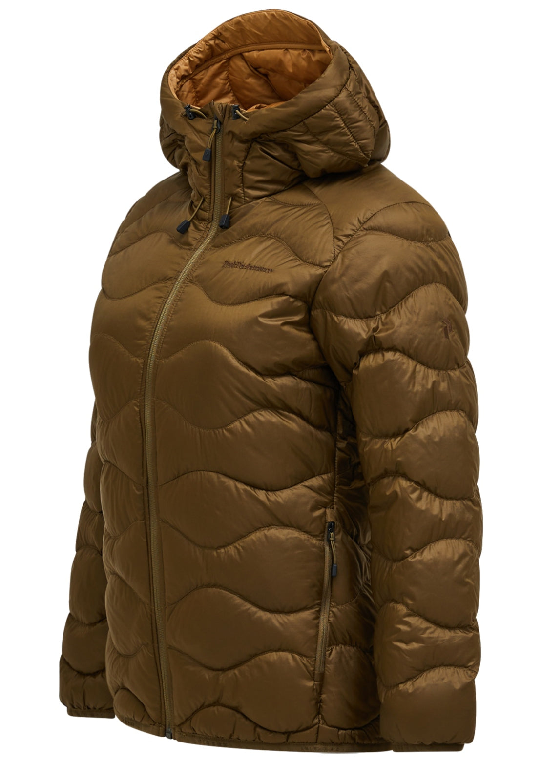 Peak Performance Women's Helium Down Hood Jacket Meadow Moss/Sierra Sand