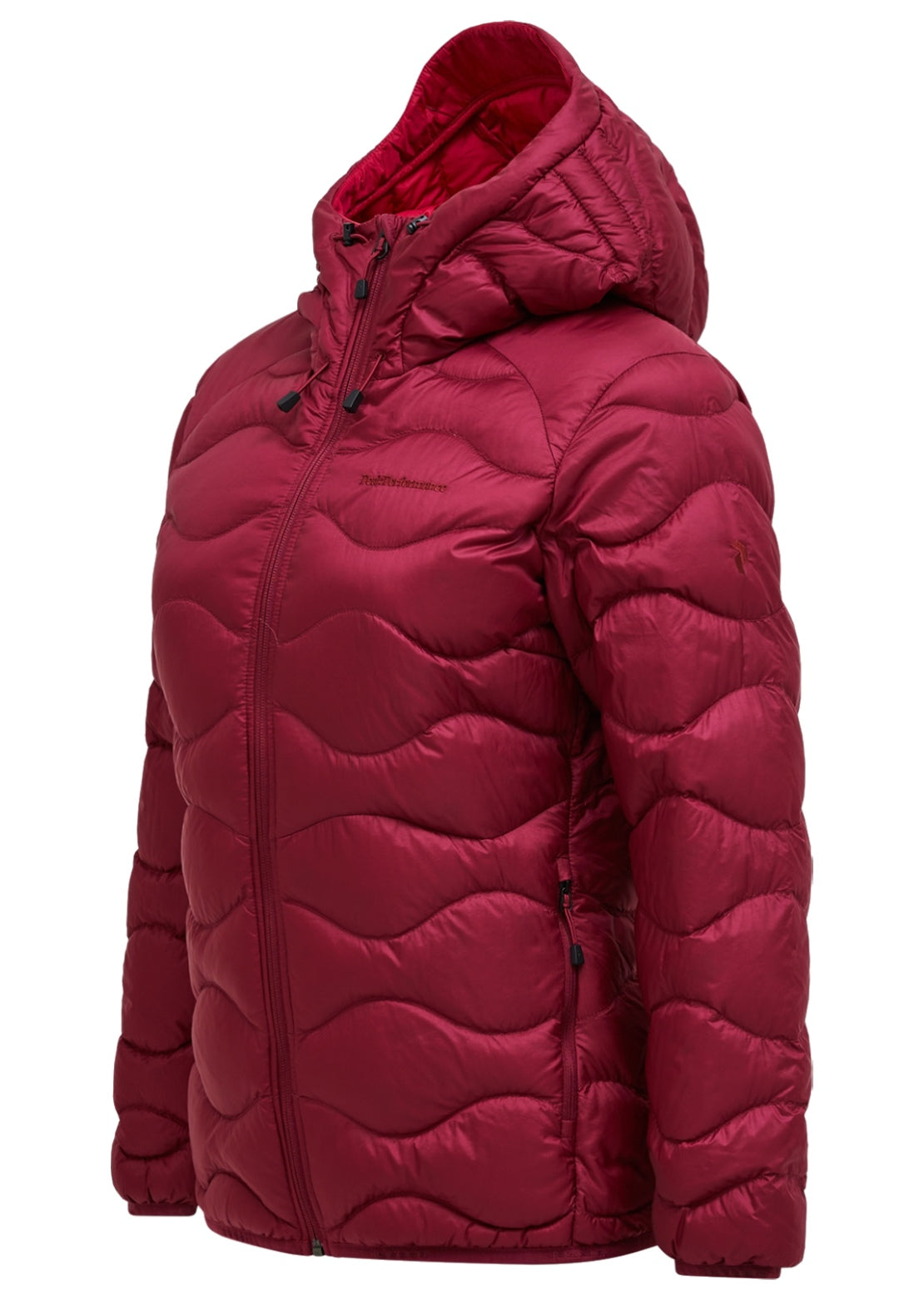 Peak Performance Women's Helium Down Hood Jacket Vertical Zenith/Tech Burgundy