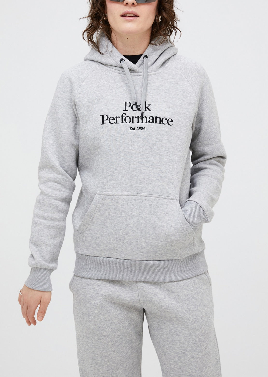 Peak Performance Women's Original Hood Med Grey Melange/Black