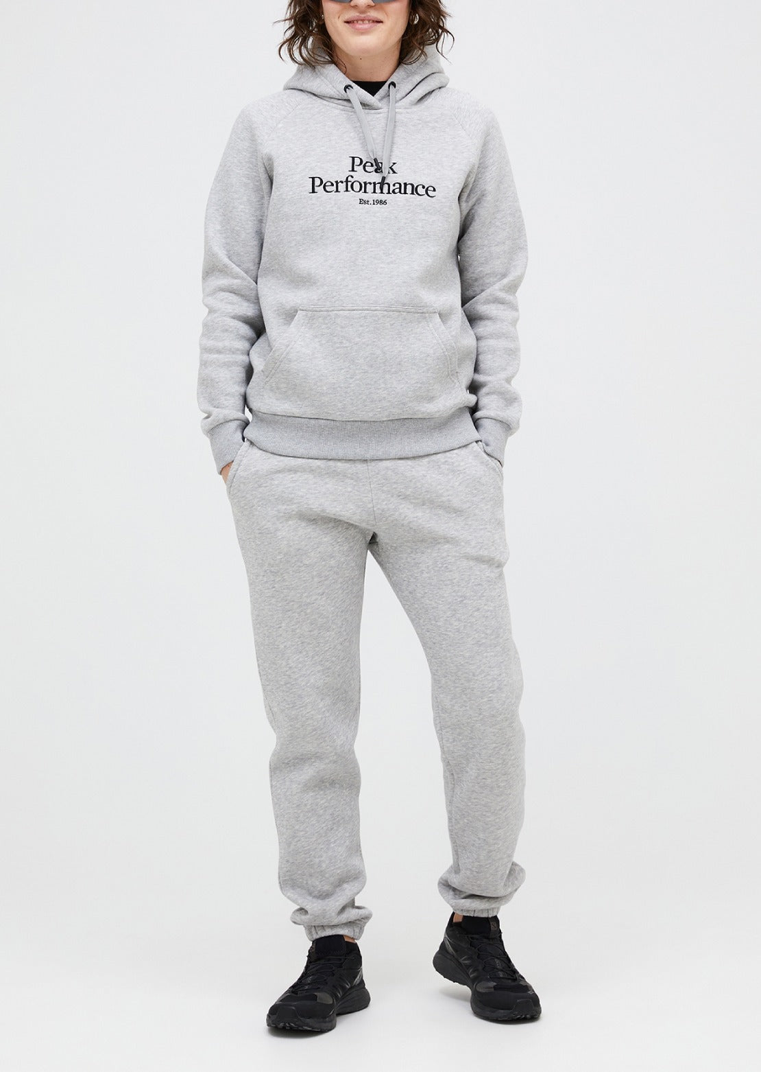 Peak Performance Women's Original Hood Med Grey Melange/Black