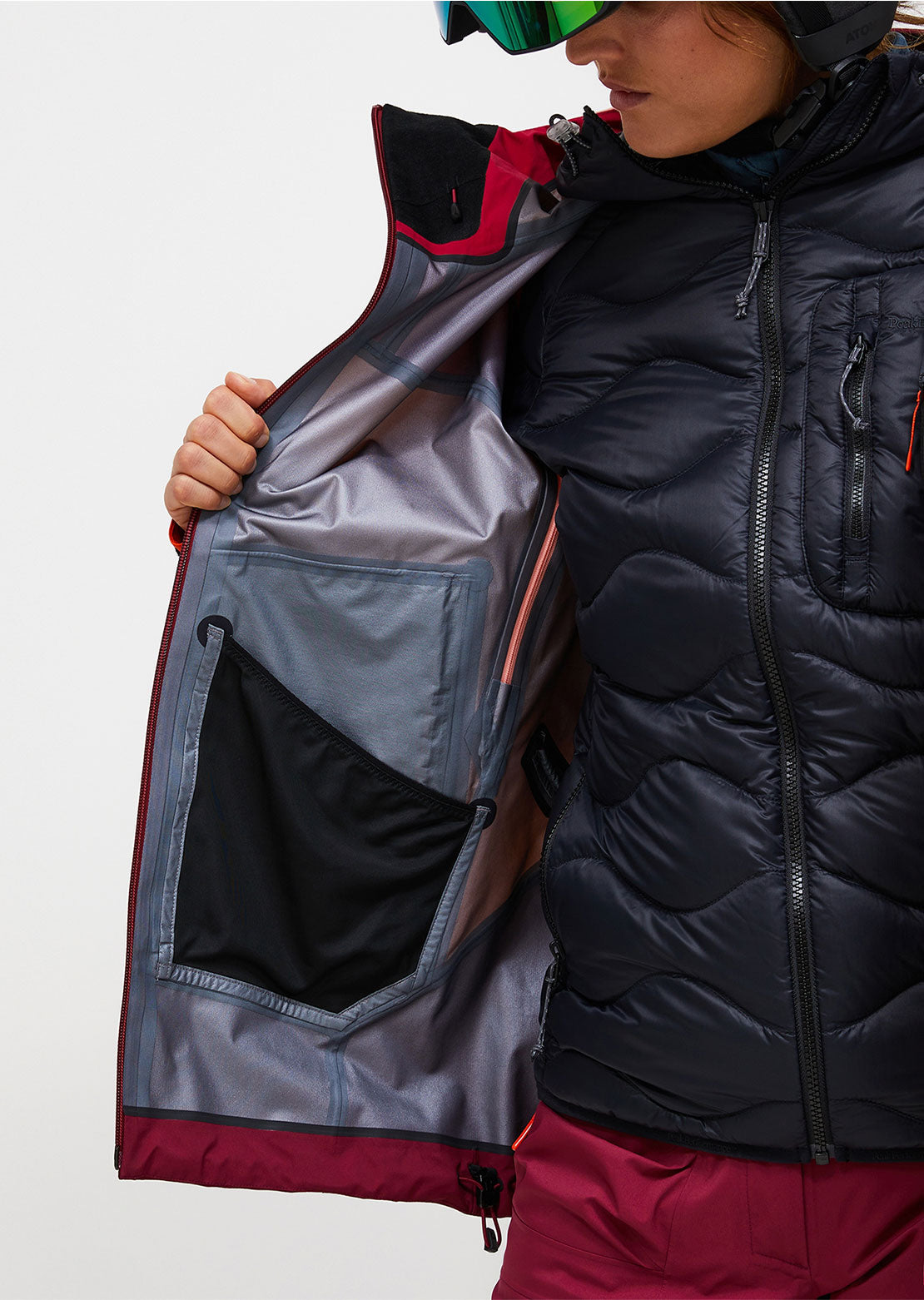 Peak Performance Women's Vislight Gore-Tex C-Knit Jacket Tech Burgundy/Peach Fuzz